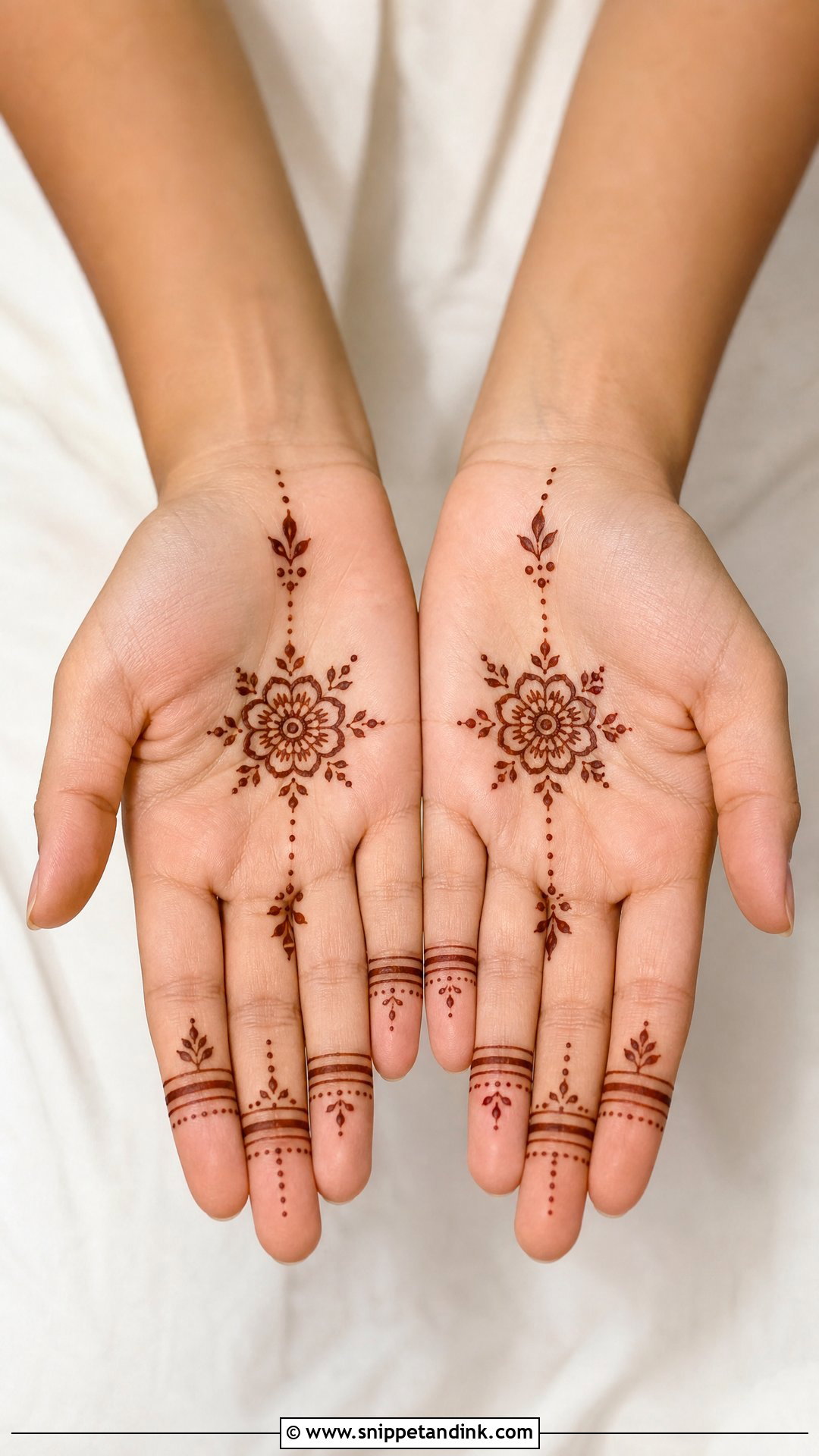 Simple Palm Mehndi Design - Snippet and Ink - 30 Unique Palms Mehndi Designs