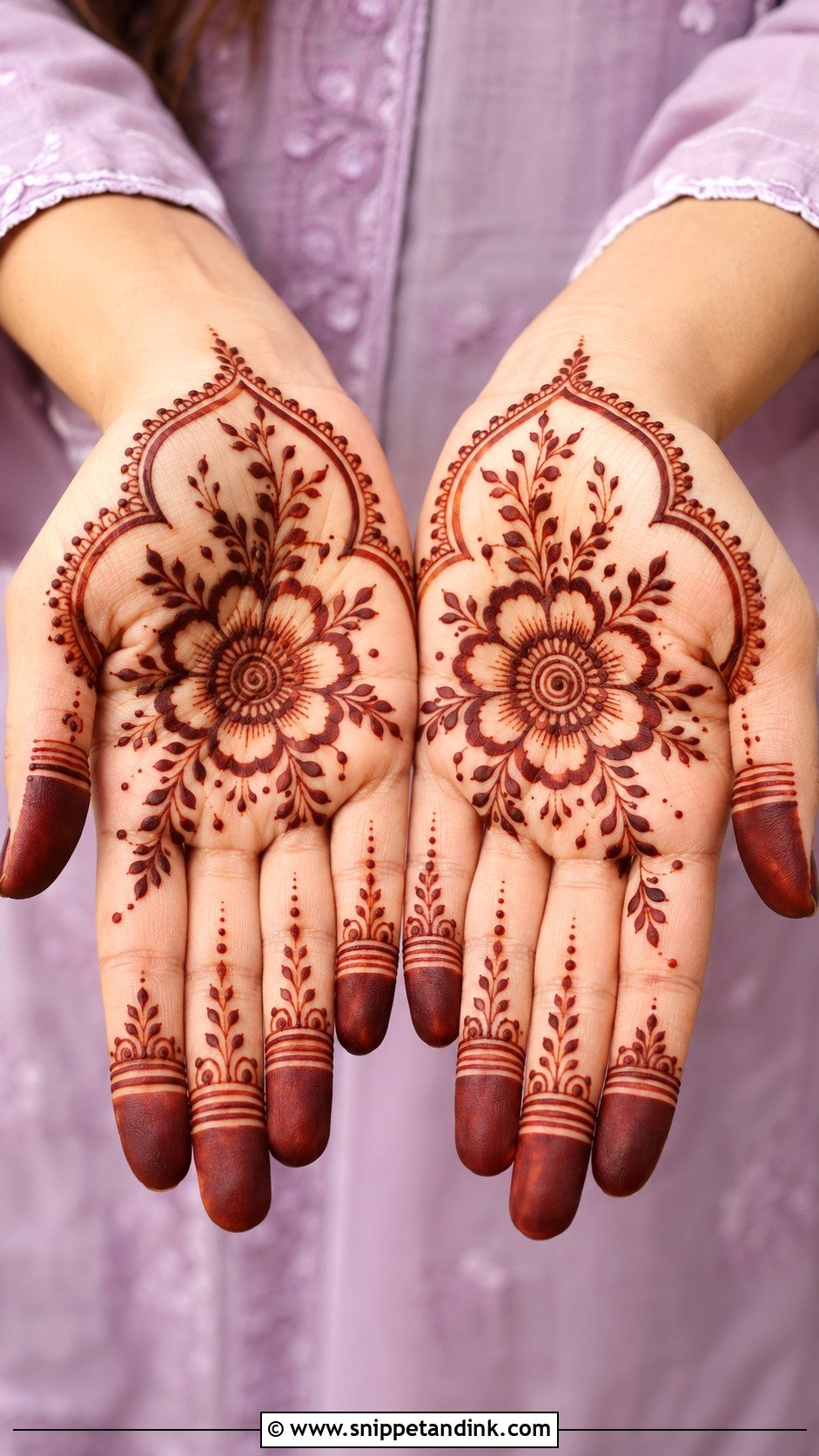 Simple Palm Mehndi Design - Snippet and Ink - 35 Mehndi Designs for Beginners