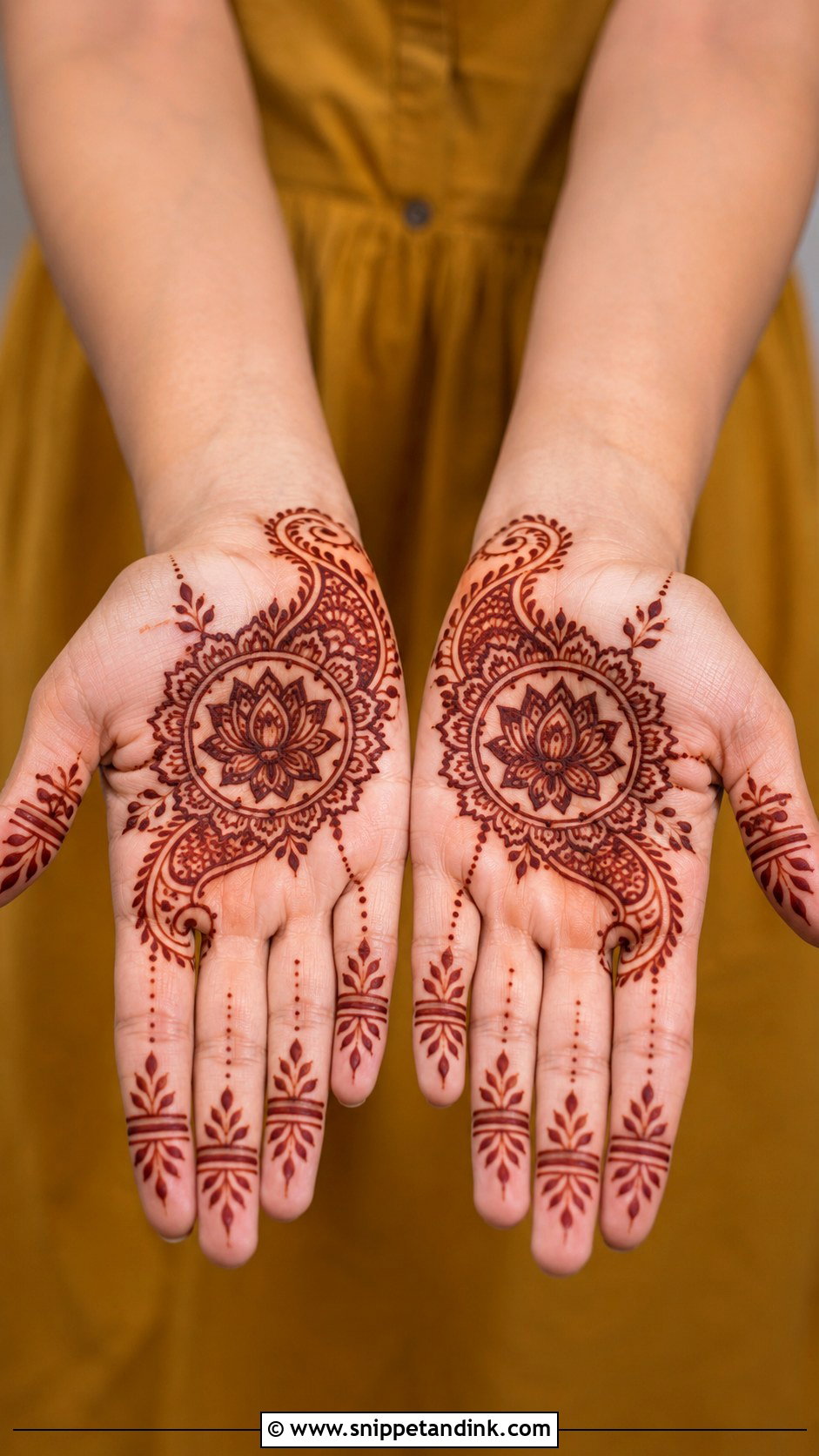 Simple Palm Mehndi Design - Snippet and Ink - 35 Simple Mehndi Design Ideas
