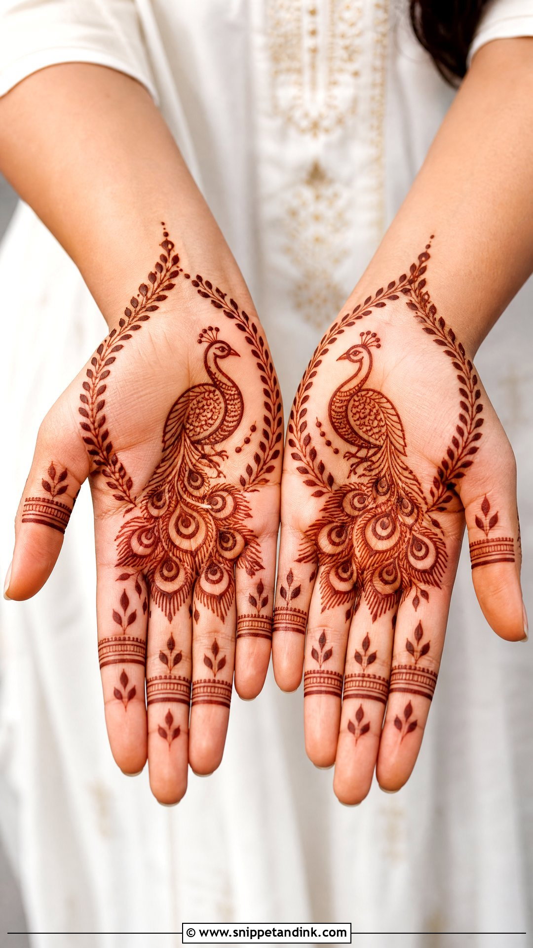Simple Peacock Mehndi Design - Snippet and Ink - 35 Very Simple Mehndi Designs