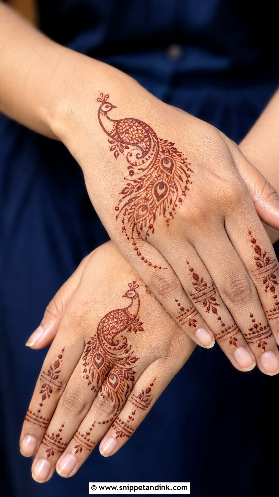 Simple Peacock Mehndi Design - Snippet and Ink - 35 Peacock Mehndi Designs
