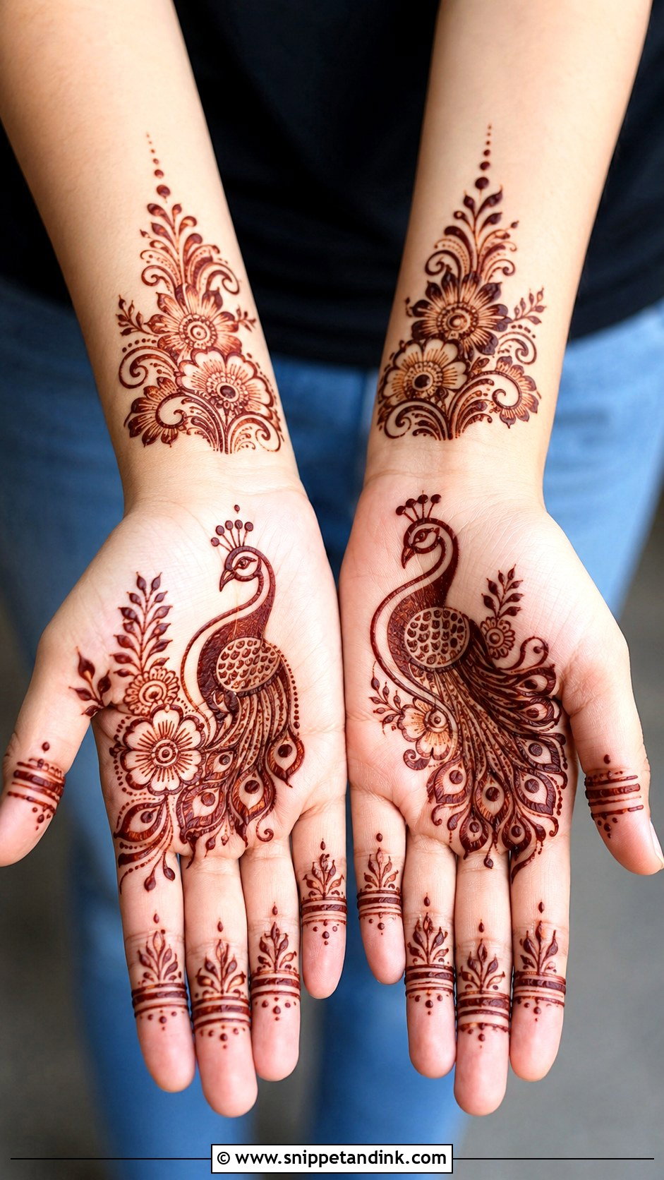 Simple Peacock Mehndi Design - Snippet and Ink - 35 Simple Easy Mehndi Designs
