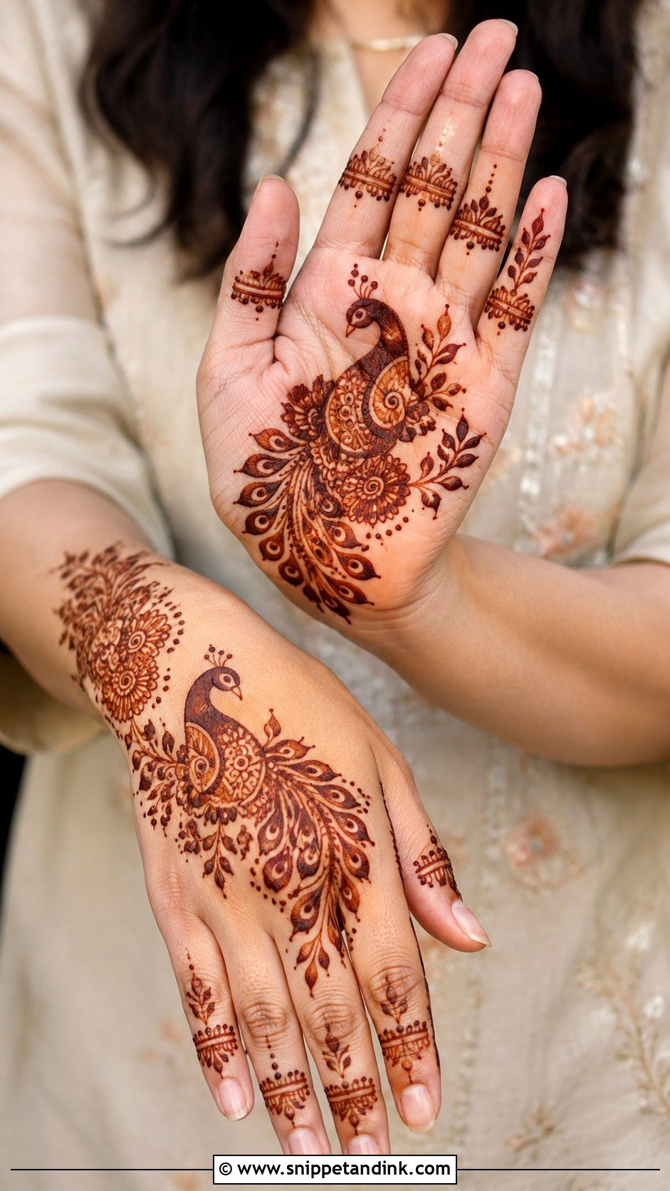 Simple Peacock Mehndi Design - Snippet and Ink - 35 Simple Mehndi Design Ideas