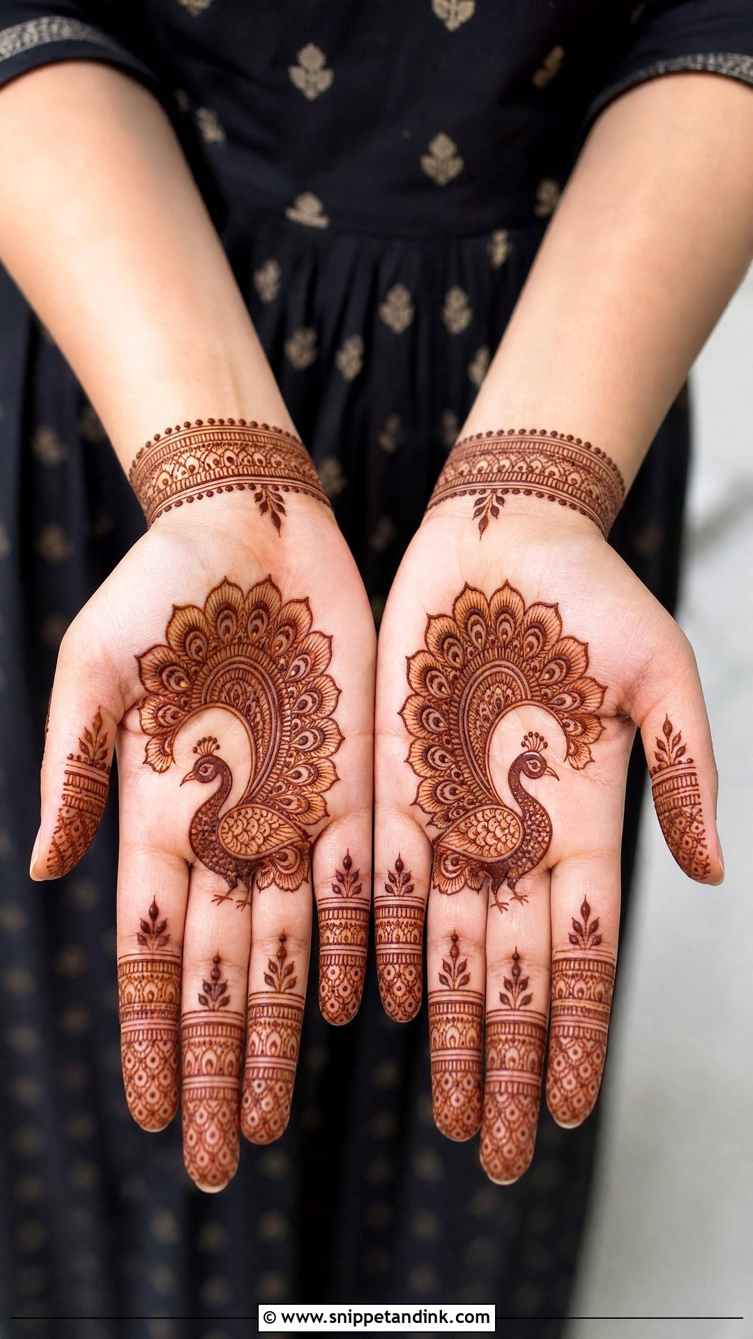Simple Peacock Mehndi Design - Snippet and Ink - 20 Simple and Unique Mehndi Design Ideas