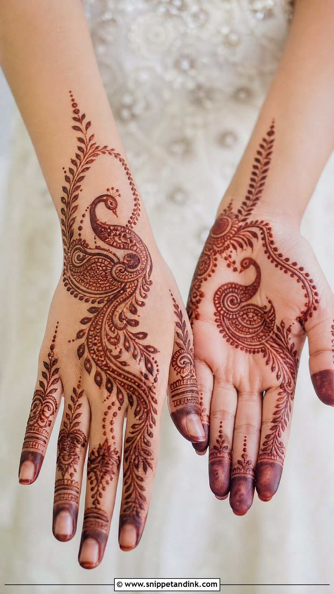 Simple Peacock Wedding Mehndi Design - Snippet and Ink - 25 Simple Wedding Mehndi Designs