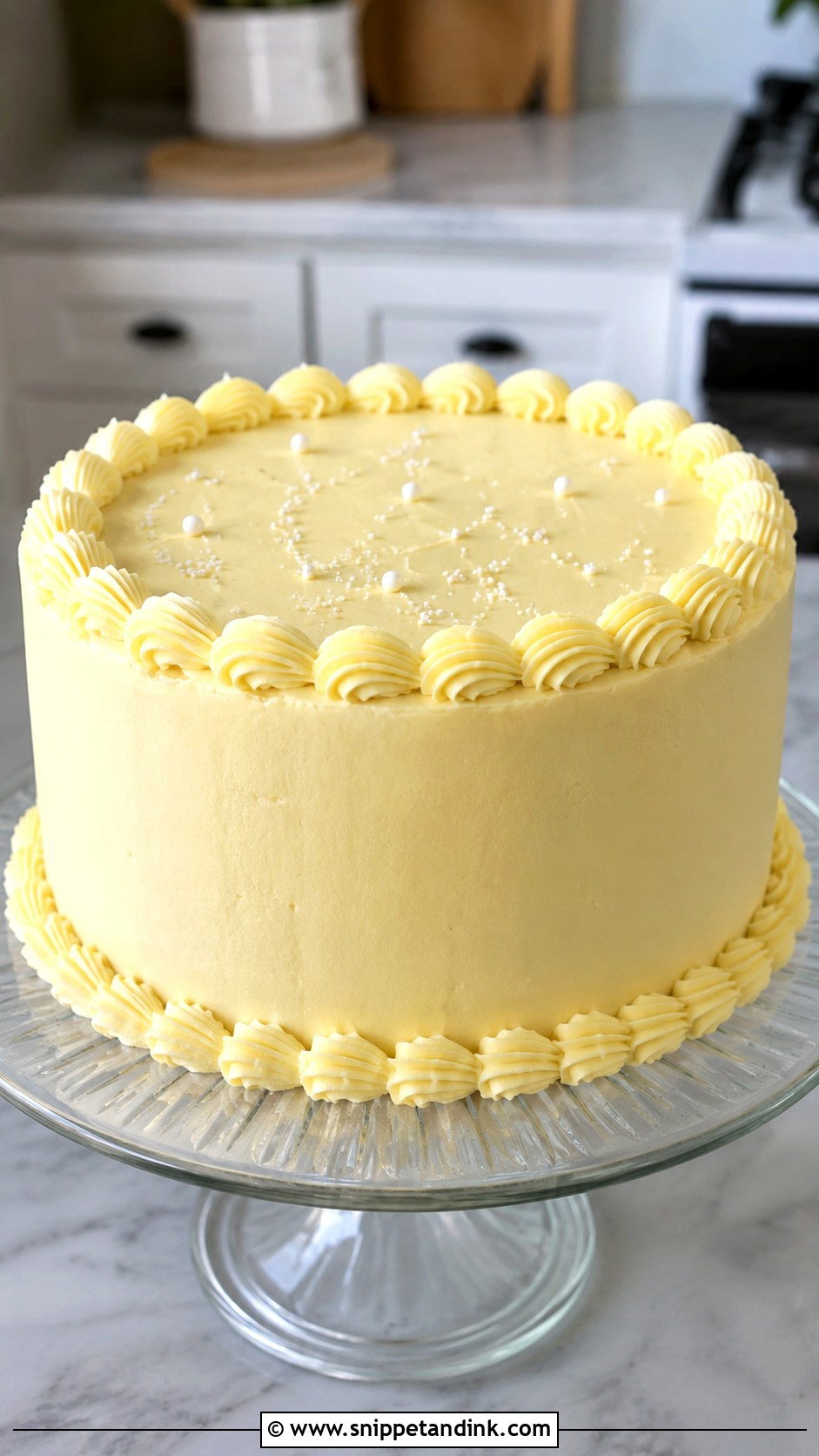 Simple Piped Border Cake - Snippet and Ink - 20 How to Decorate Cakes for Beginners