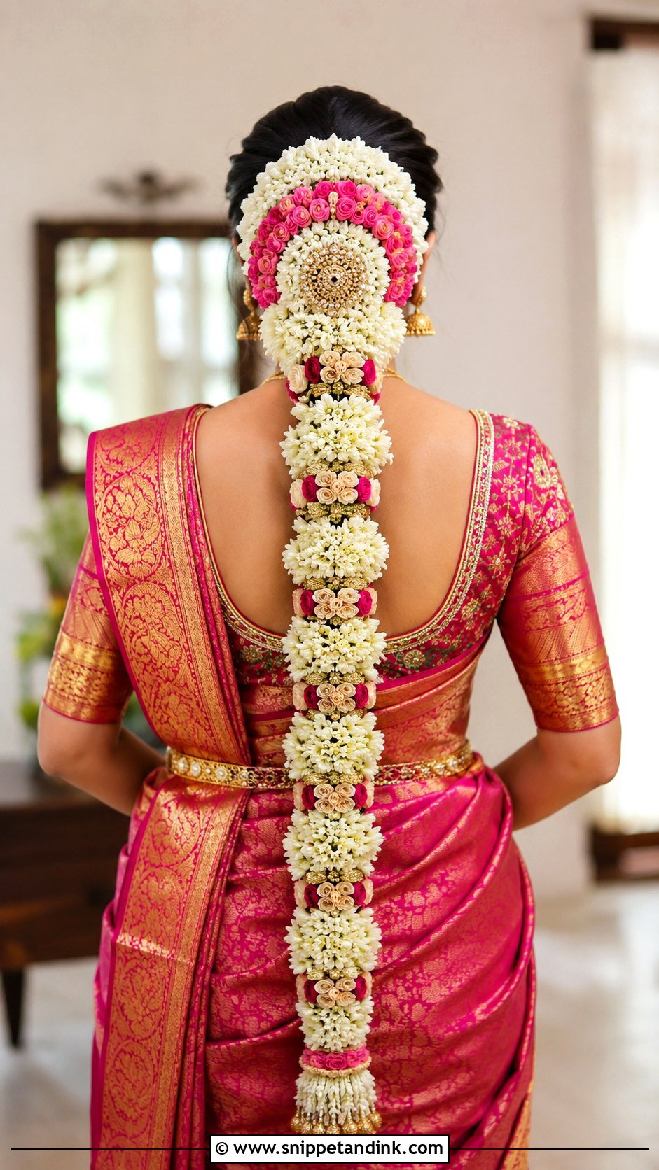 Simple Poola Jada Bridal Hairstyle - Snippet and Ink - 15 Poola Jadalu Bridal Hairstyles