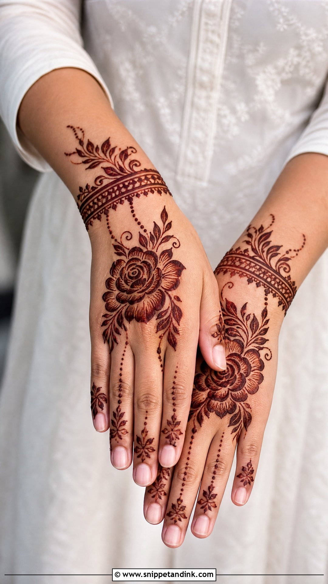 Simple Rose Mehndi Design - Snippet and Ink - 30 Simple and Stylish Mehndi Designs