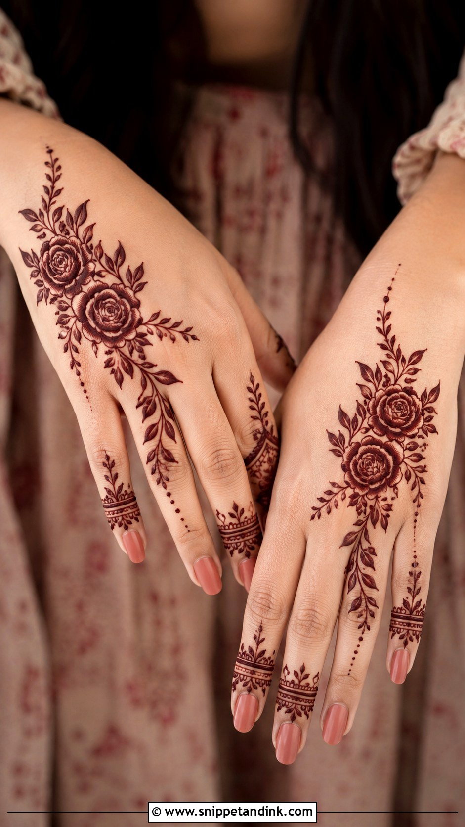 Simple Rose Mehndi Design - Snippet and Ink - 35 Latest Simple Mehndi Designs