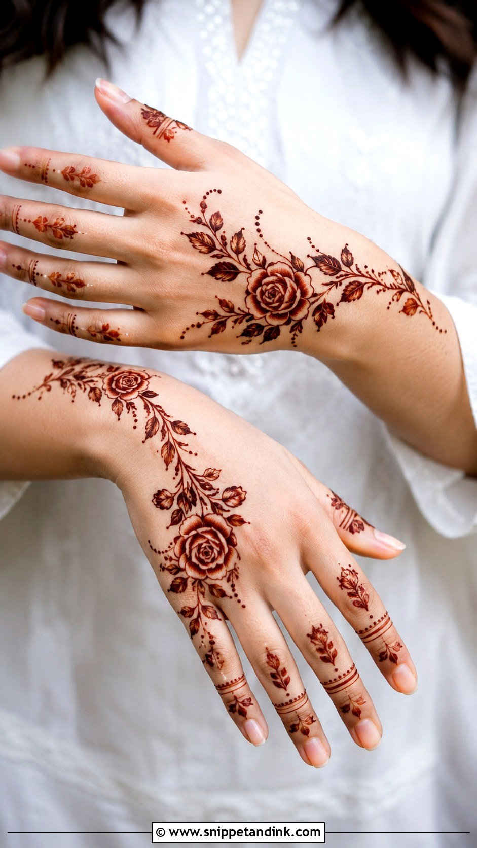 Simple Rose Mehndi Design - Snippet and Ink - 35 New Simple Mehndi Designs