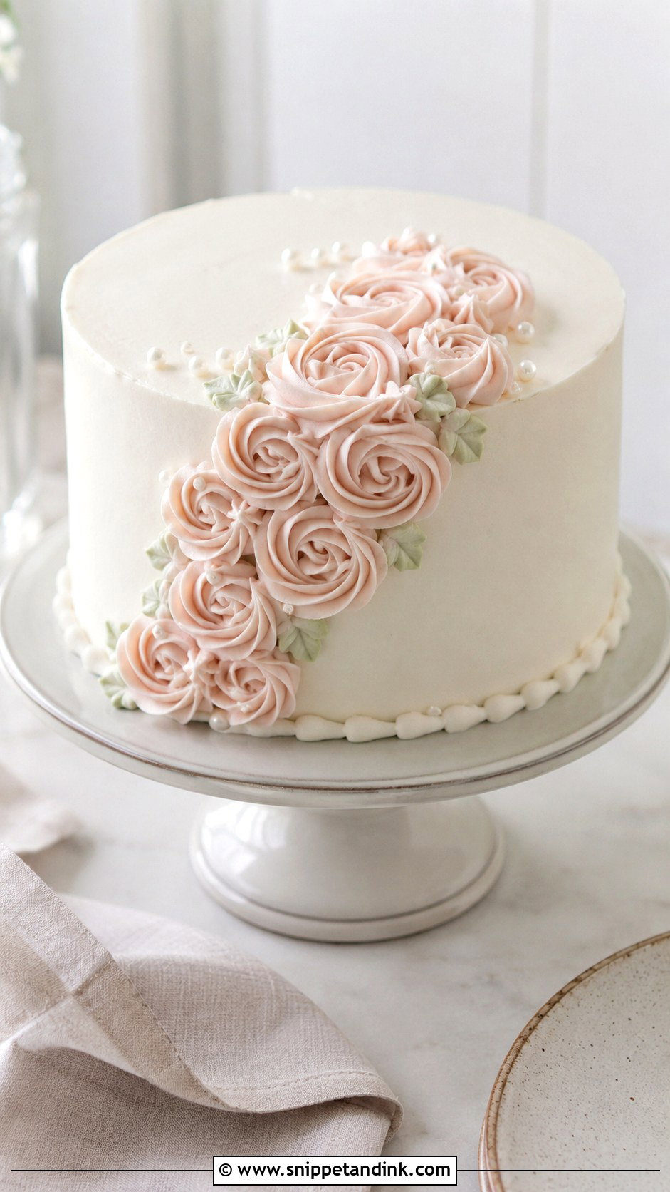 Simple Rosette Wedding Cake Piping - Snippet and Ink - 25 Simple Wedding Cake Piping