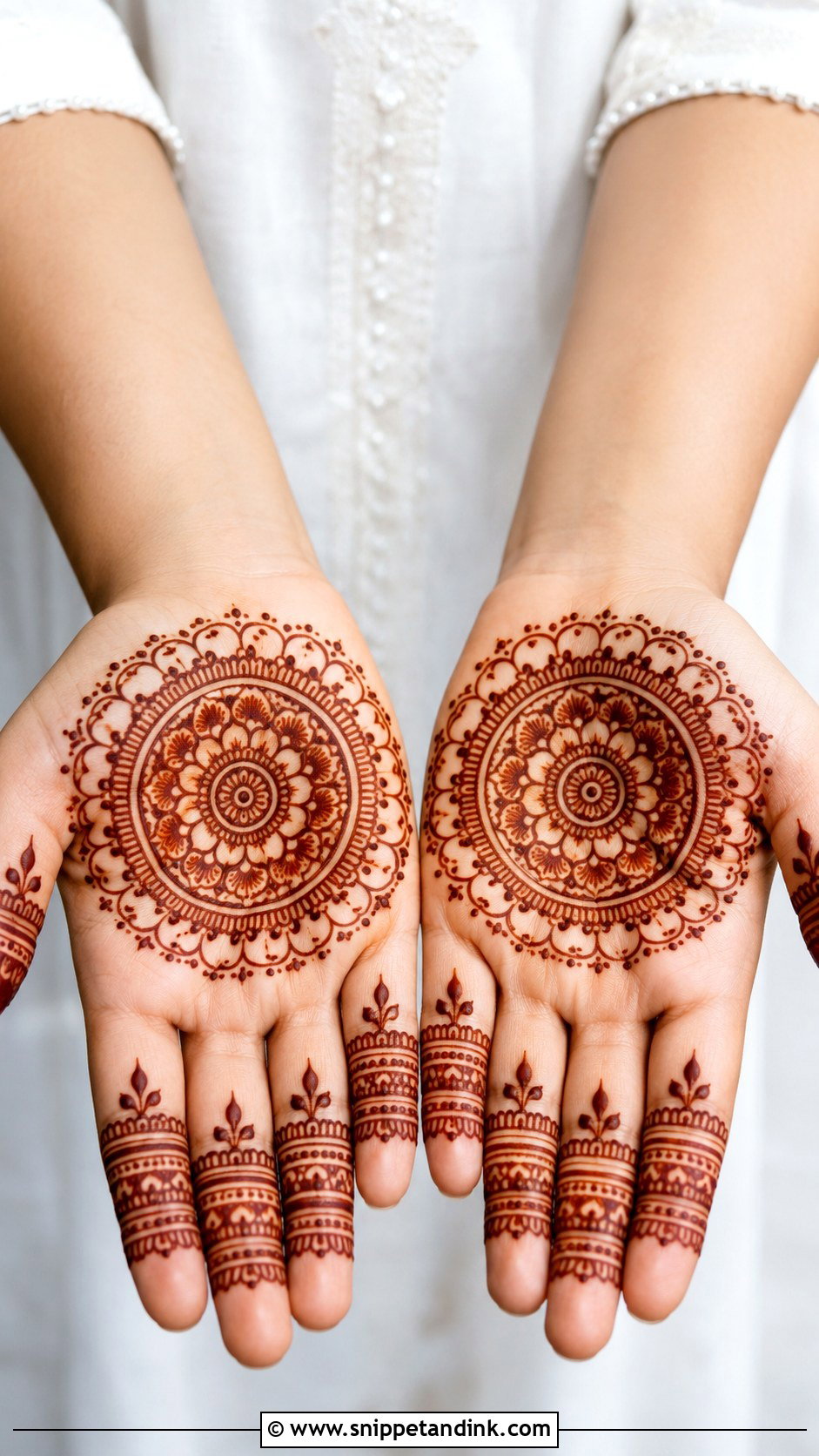 Simple Round Mehndi Design - Snippet and Ink - 35 Simple Easy Mehndi Designs