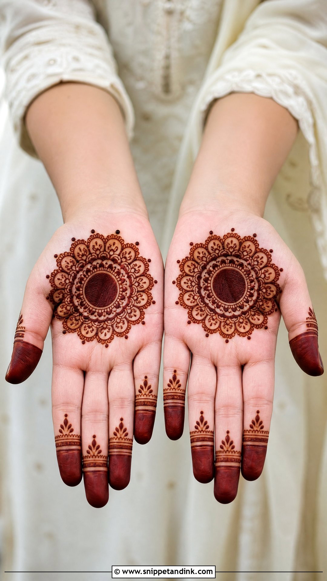 Simple Round Mehndi Design - Snippet and Ink - 35 Very Simple Mehndi Designs