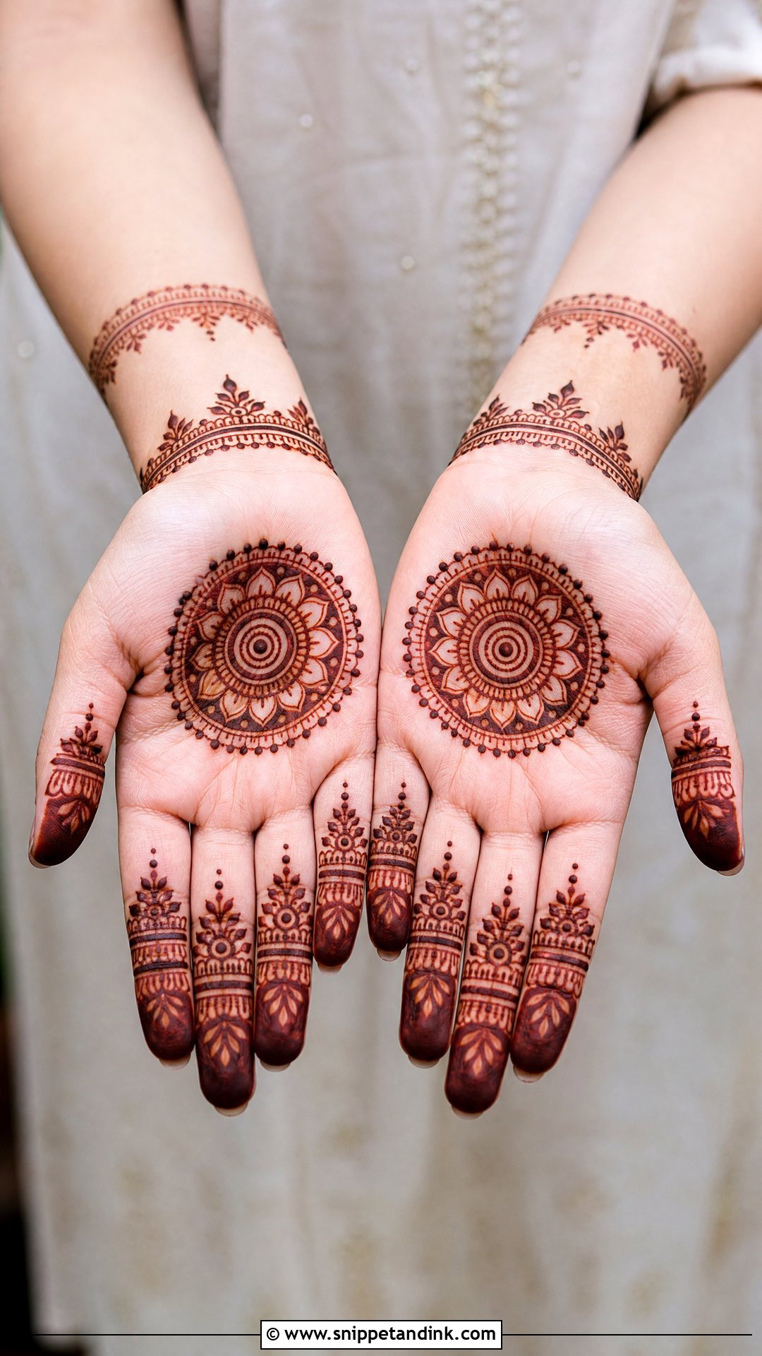 Simple Round Mehndi Design - Snippet and Ink - 30 Simple and Stylish Mehndi Designs