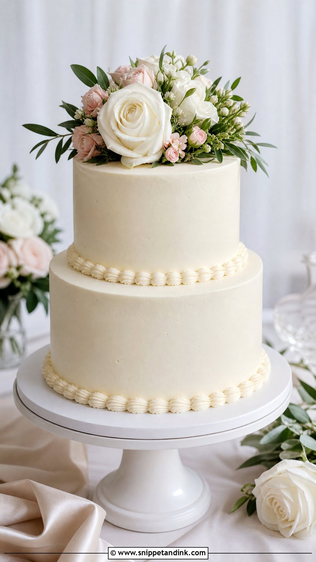 Simple Round Wedding Cake - Snippet and Ink - 25 Simple Wedding Cakes