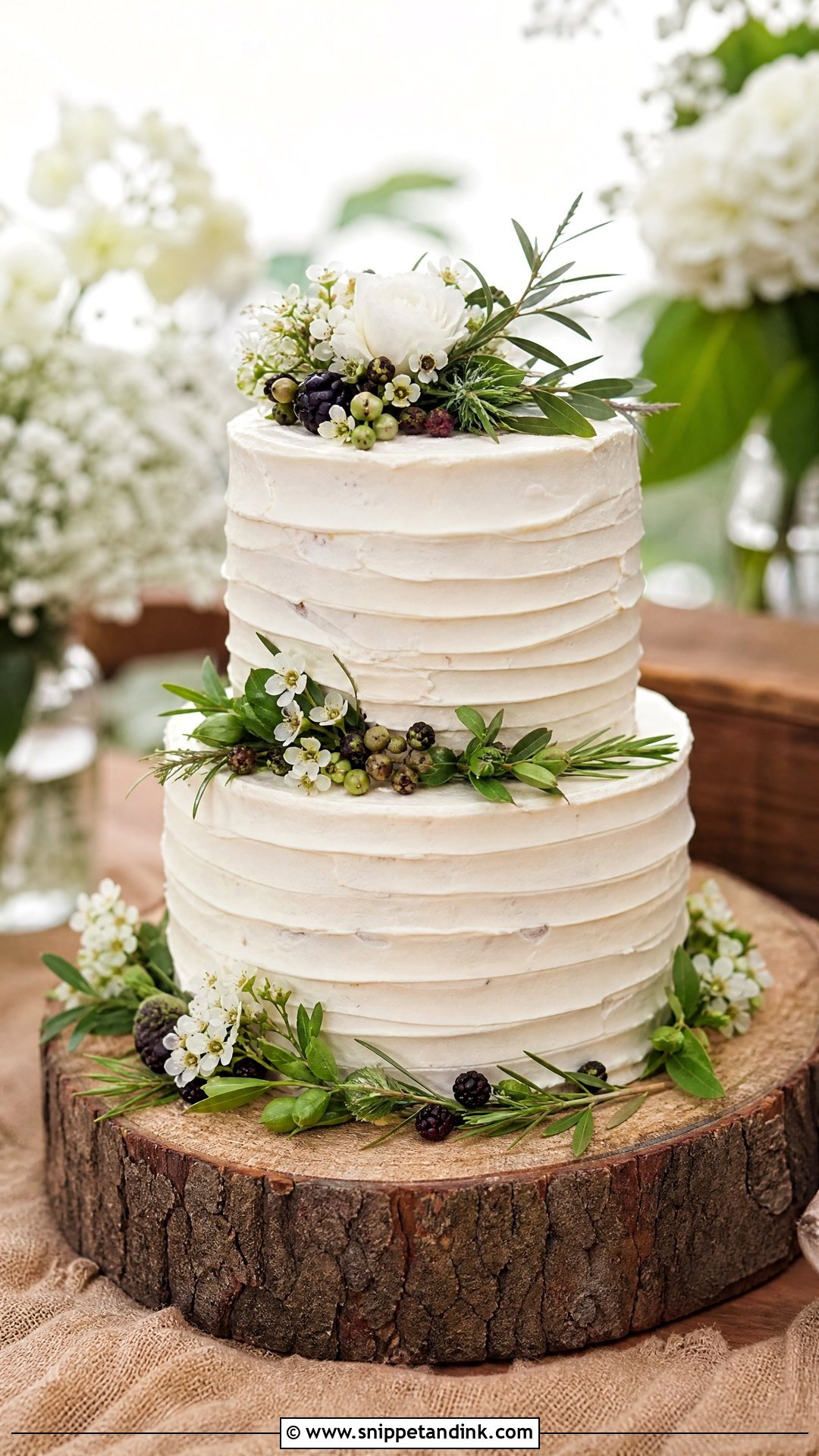 Simple Rustic Wedding Cake - Snippet and Ink - 25 Simple Wedding Cakes