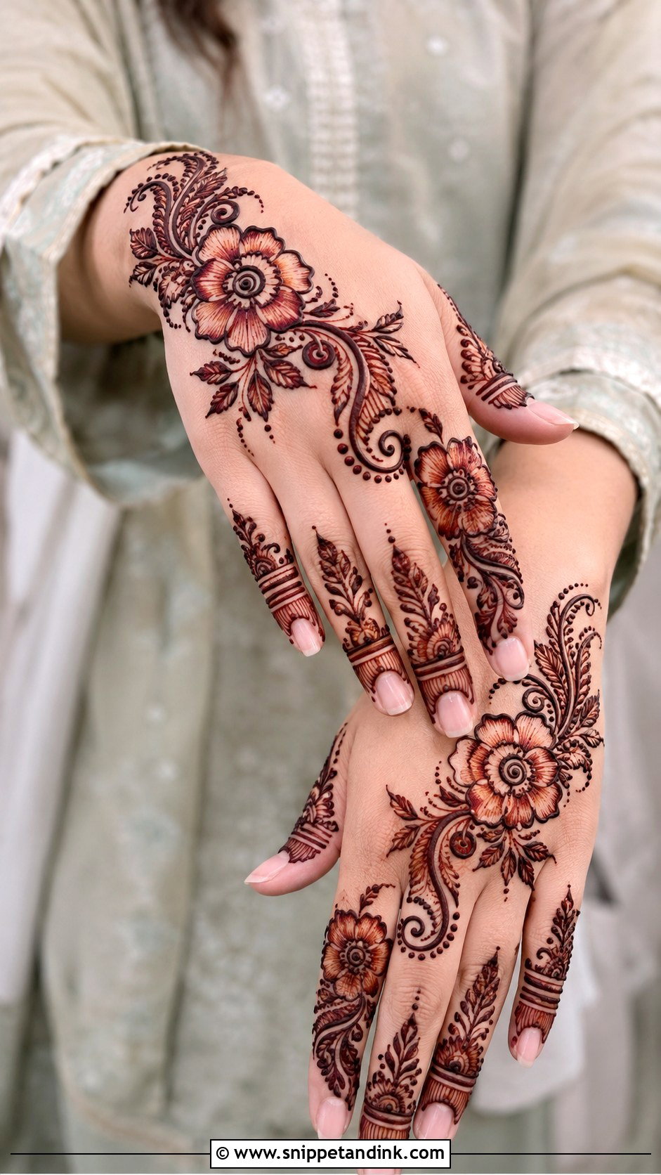 Simple Shaded Mehndi Design - Snippet and Ink - 35 Simple Mehndi Design Ideas