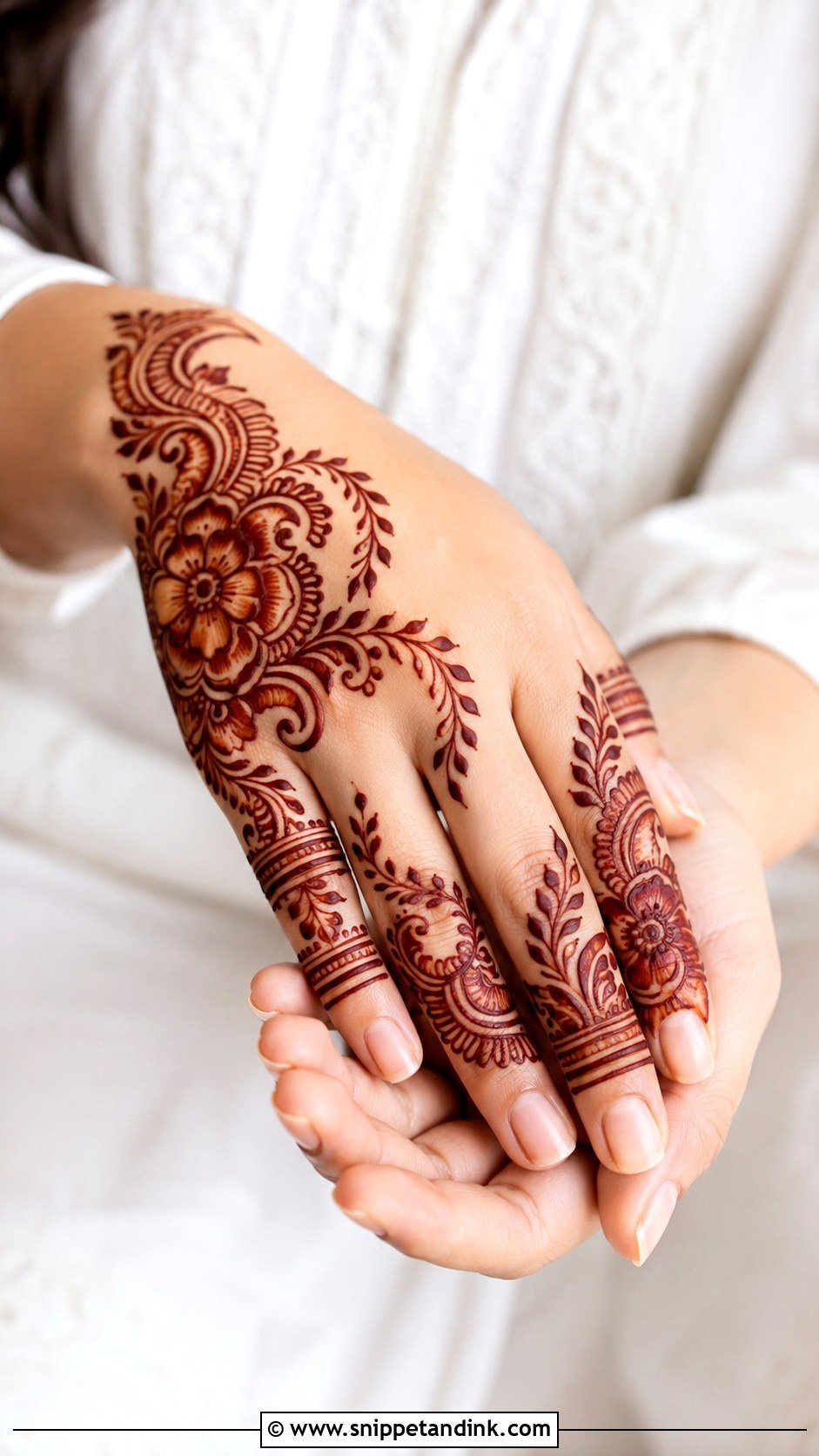 Simple Shaded Mehndi Design - Snippet and Ink - 35 Simple Mehndi Designs