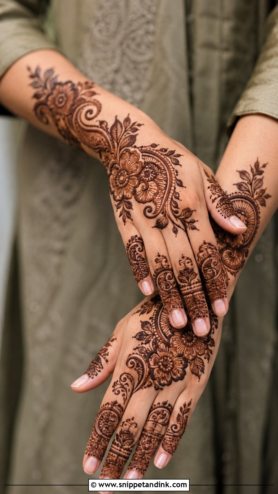 Simple Shaded Mehndi Design - Snippet and Ink - 35 Simplest Mehndi Designs