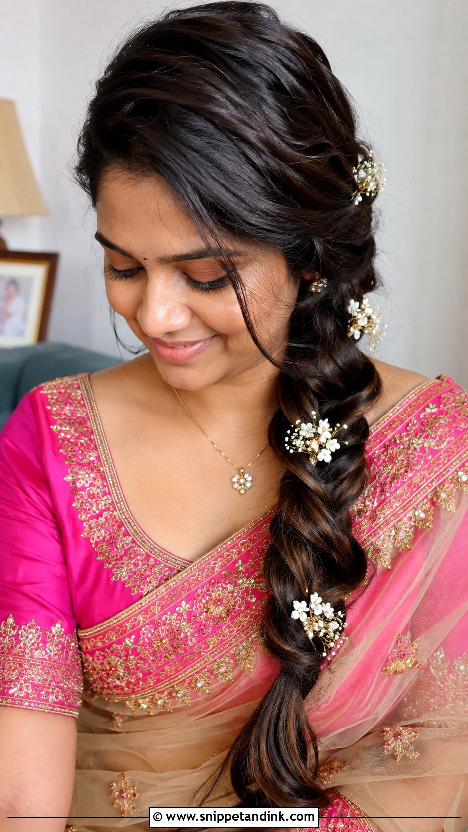 Simple Side Braid for Medium Hair - Snippet and Ink - 25 Easy Simple Medium Length Hair Hairstyles for Indian Weddings