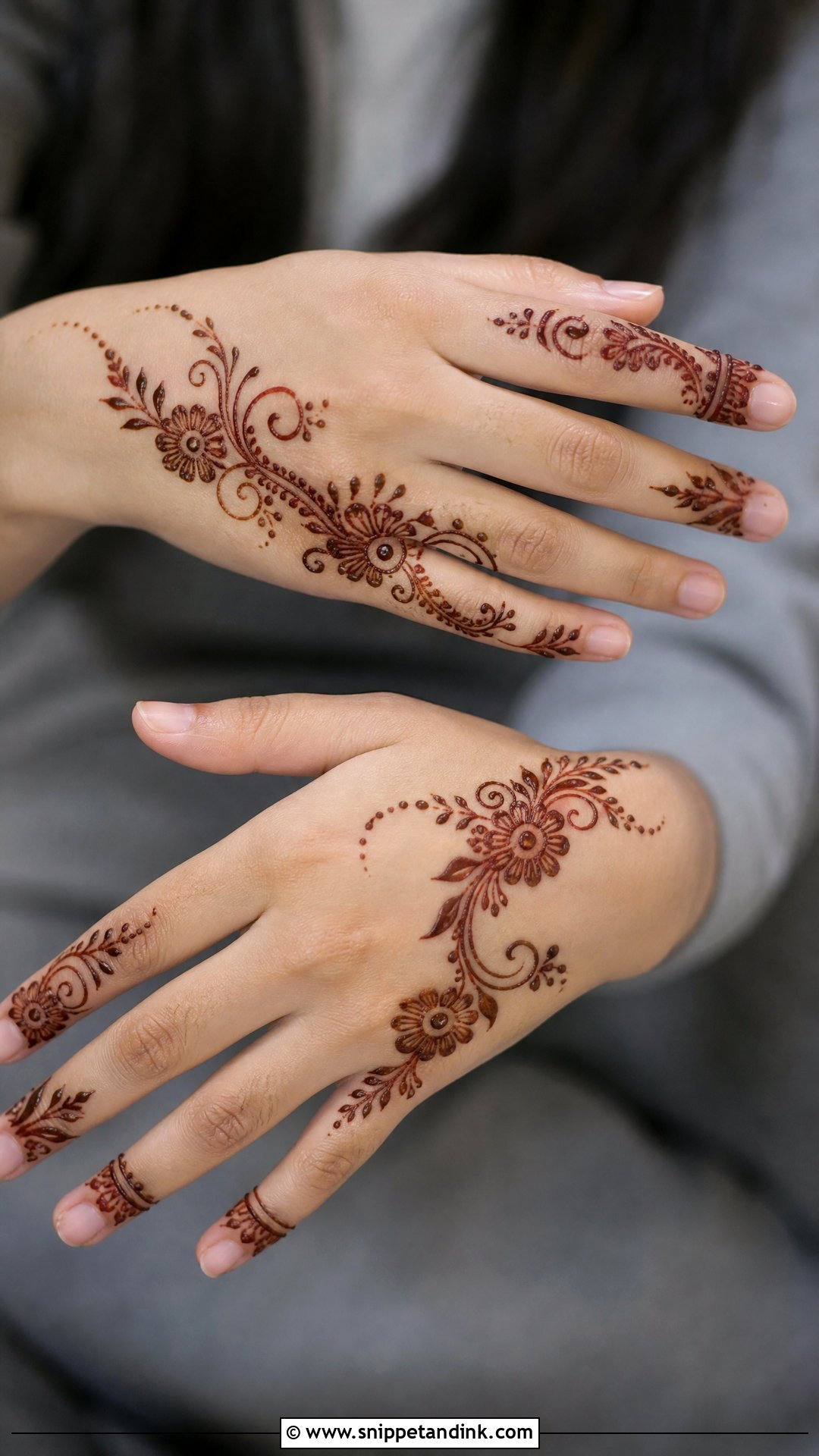 Simple Side Hand Mehndi Design - Snippet and Ink - 30 Simple Beautiful Mehndi Designs