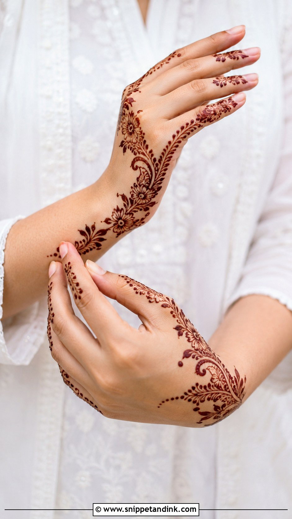 Simple Side Hand Mehndi Design - Snippet and Ink - 35 Simple Mehndi Designs