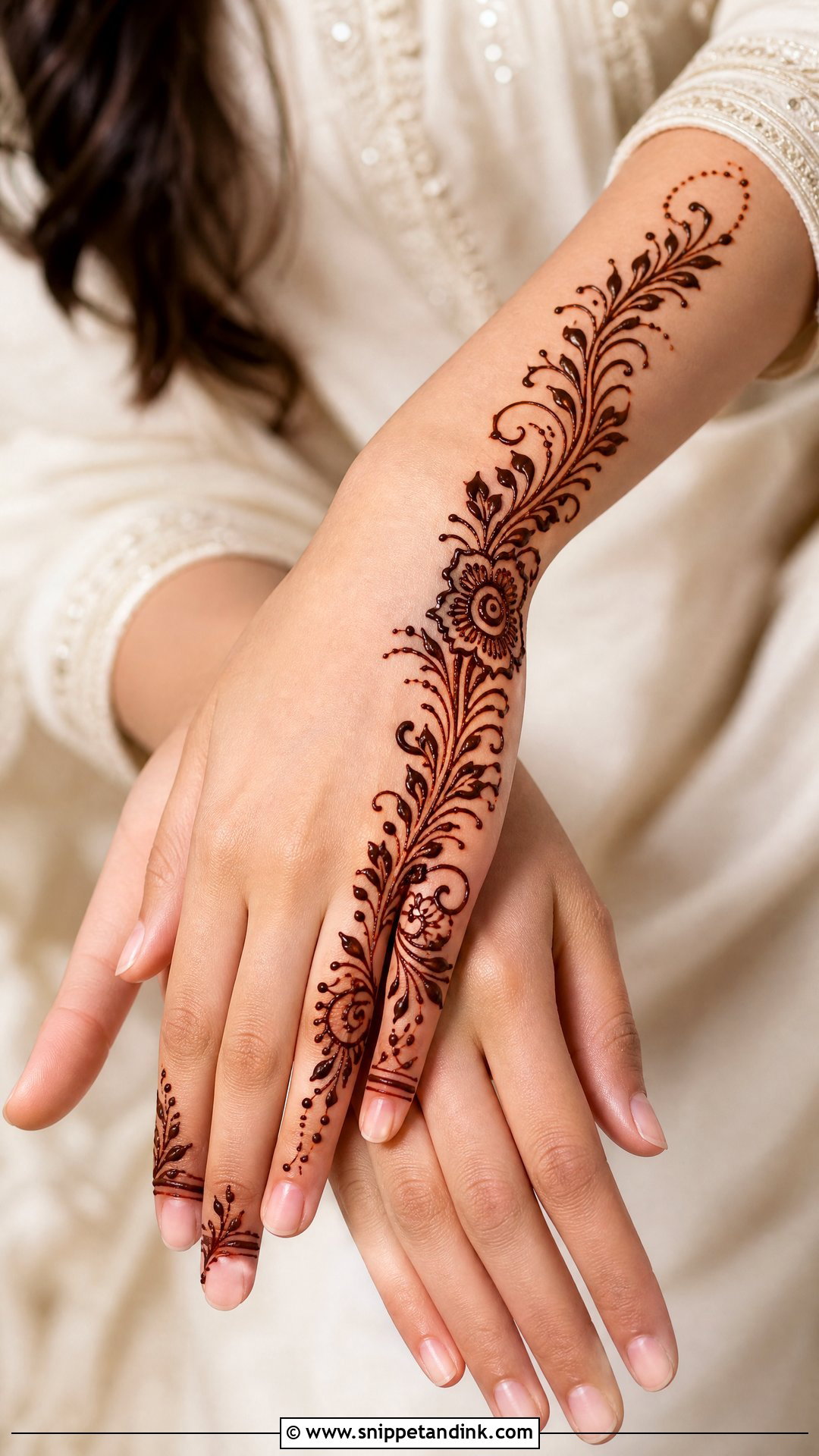 Simple Side Hand Mehndi Design - Snippet and Ink - 35 Very Simple Mehndi Designs