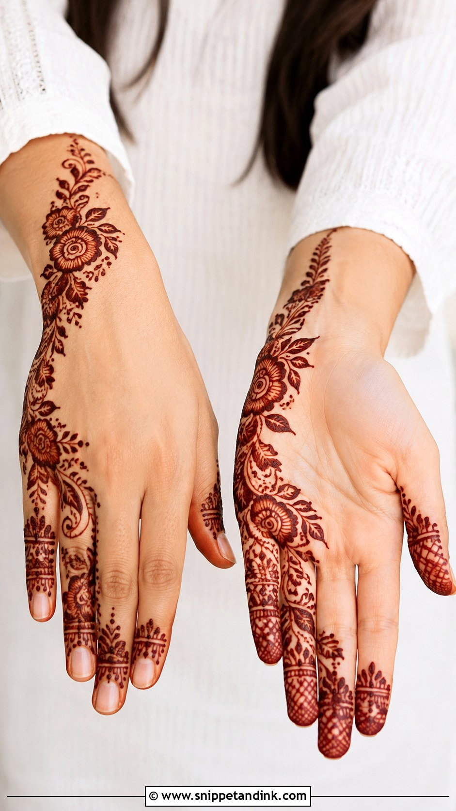 Simple Side Mehndi Design - Snippet and Ink - 35 Simplest Mehndi Designs