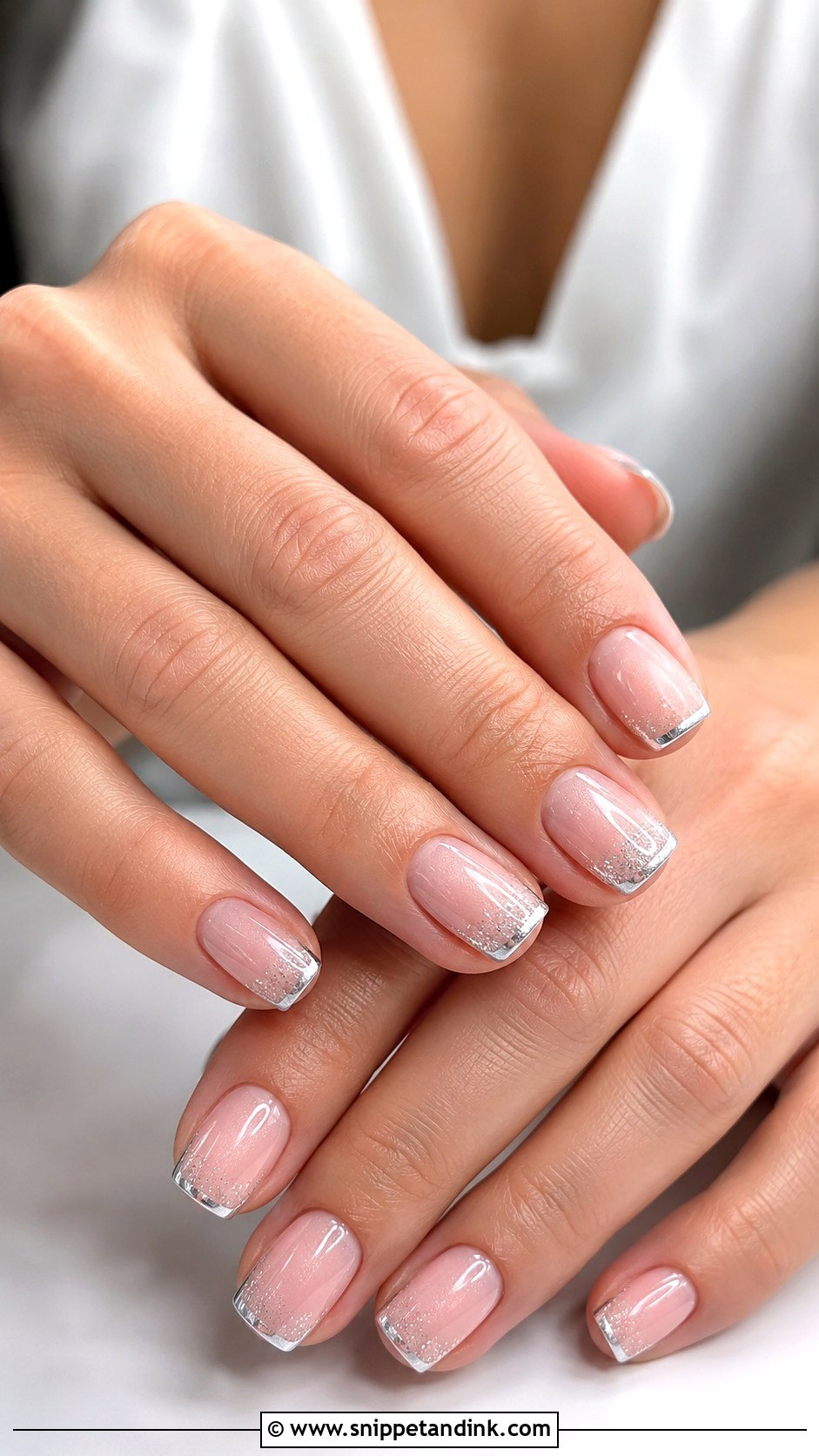 Simple Silver Wedding Nails - Snippet and Ink - 30 Simple Wedding Nails