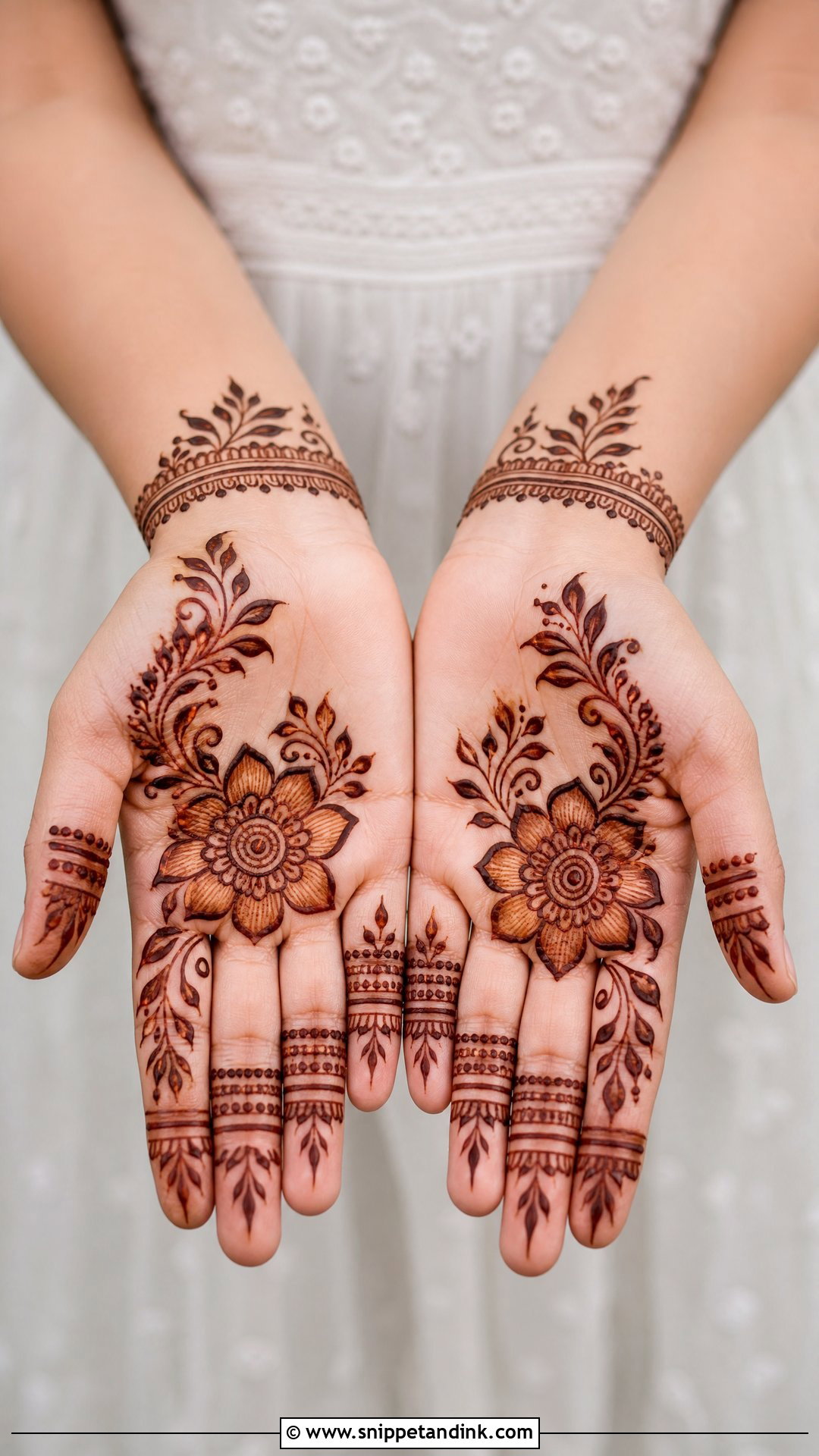 Simple Sister Wedding Mehndi Design - Snippet and Ink - 20 Sister Wedding Mehndi Designs