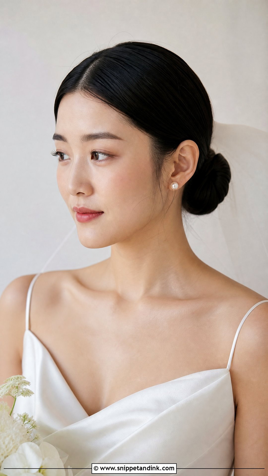 Simple Sleek Bun Wedding Hairstyle - Snippet and Ink - 20 Simple Wedding Hairstyle Ideas