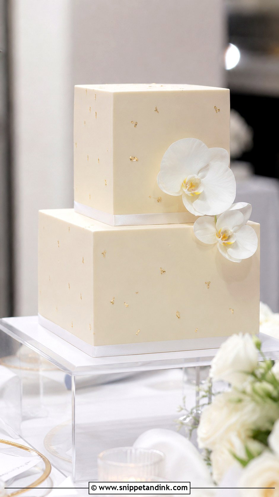 Simple Square Wedding Cake - Snippet and Ink - 20 Unique Simple Cake Designs for Wedding