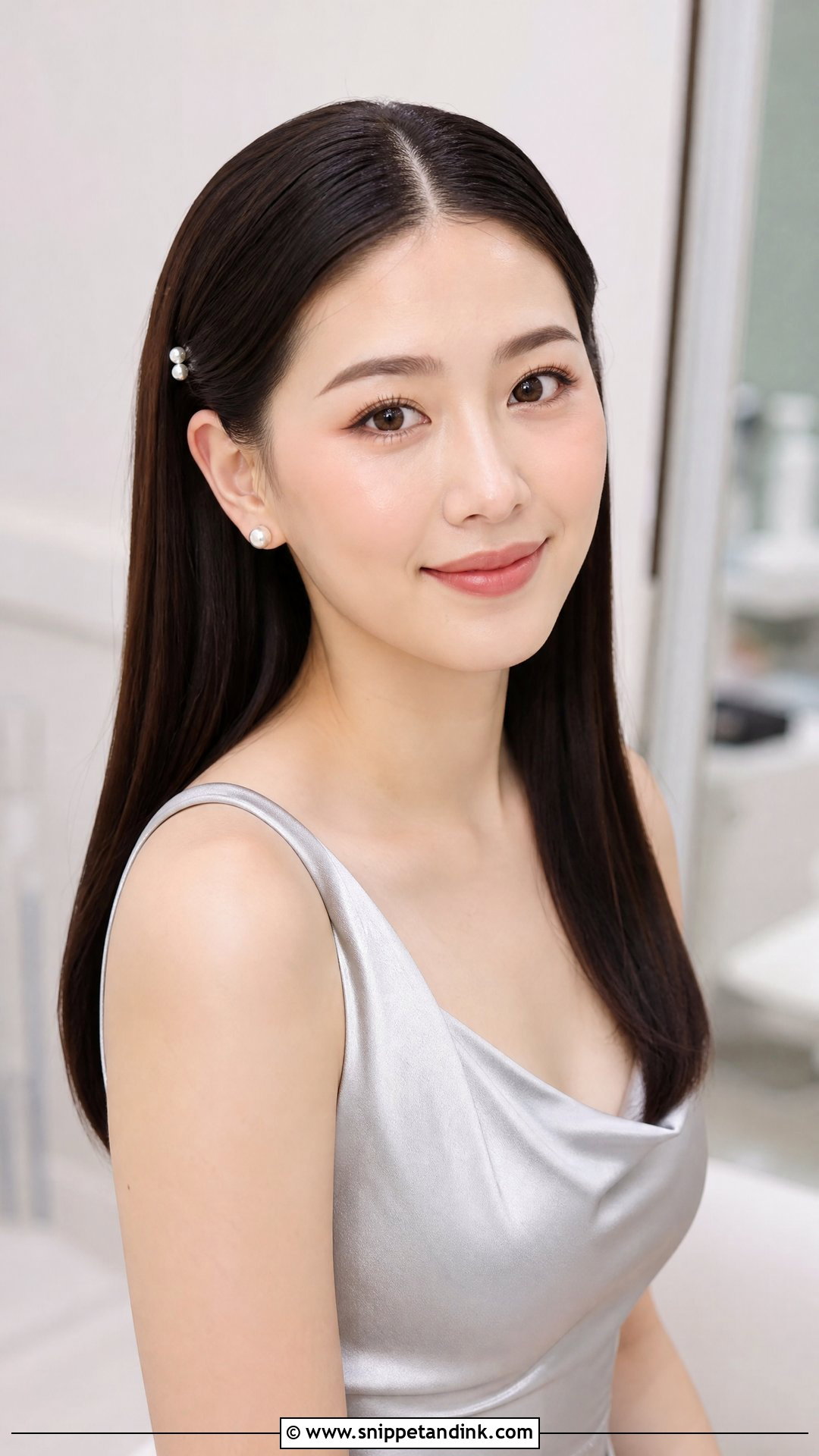 Simple Straight Hair For Wedding Party - Snippet and Ink - 20 Simple Hairstyle for Wedding Party Ideas
