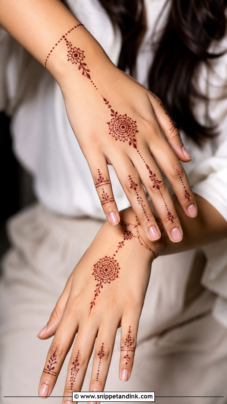 Simple Stylish Back Finger Mehndi Design - Snippet and Ink - 35 Simple Stylish Mehndi Designs