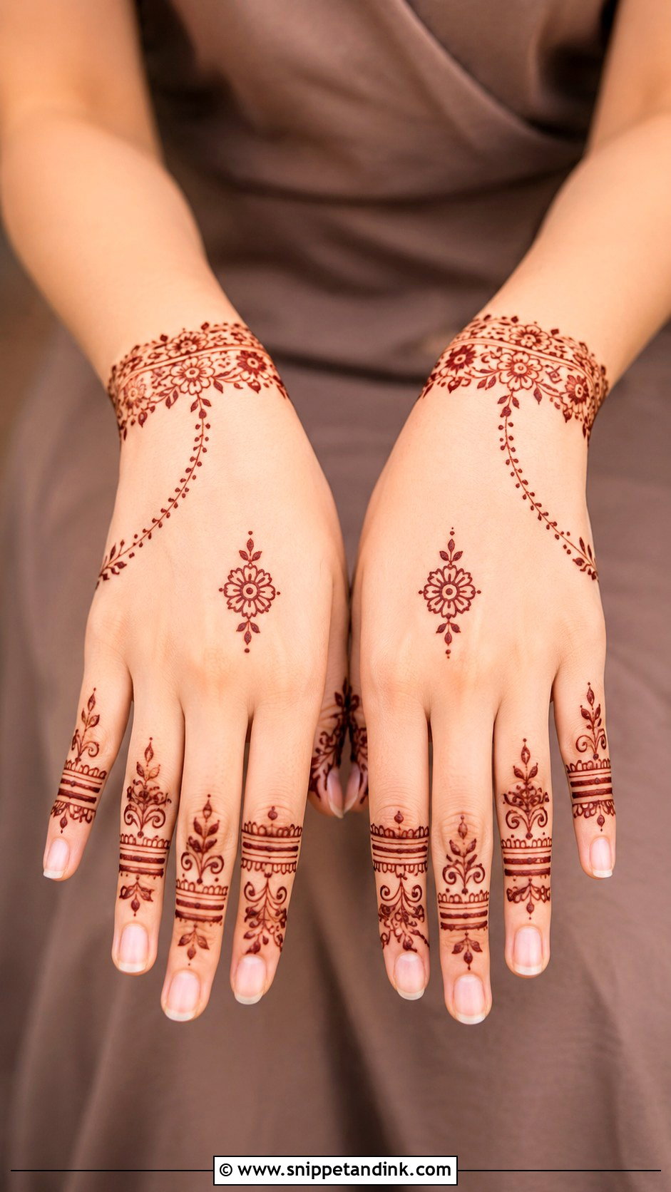 Simple Stylish Engagement Mehndi Design - Snippet and Ink - 35 Simple Stylish Mehndi Designs