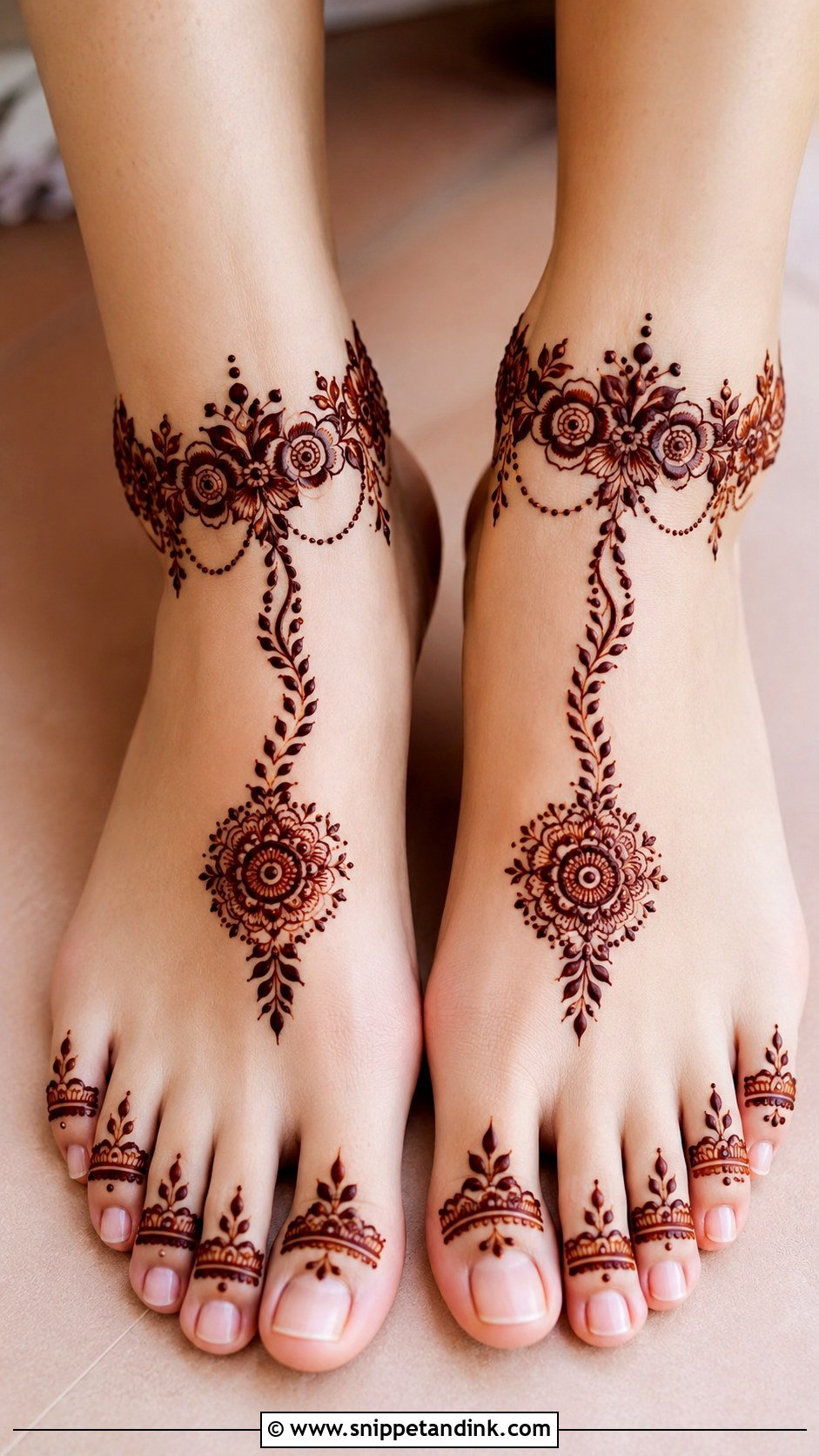 Simple Stylish Feet Mehndi Design - Snippet and Ink - 35 Simple Stylish Mehndi Designs