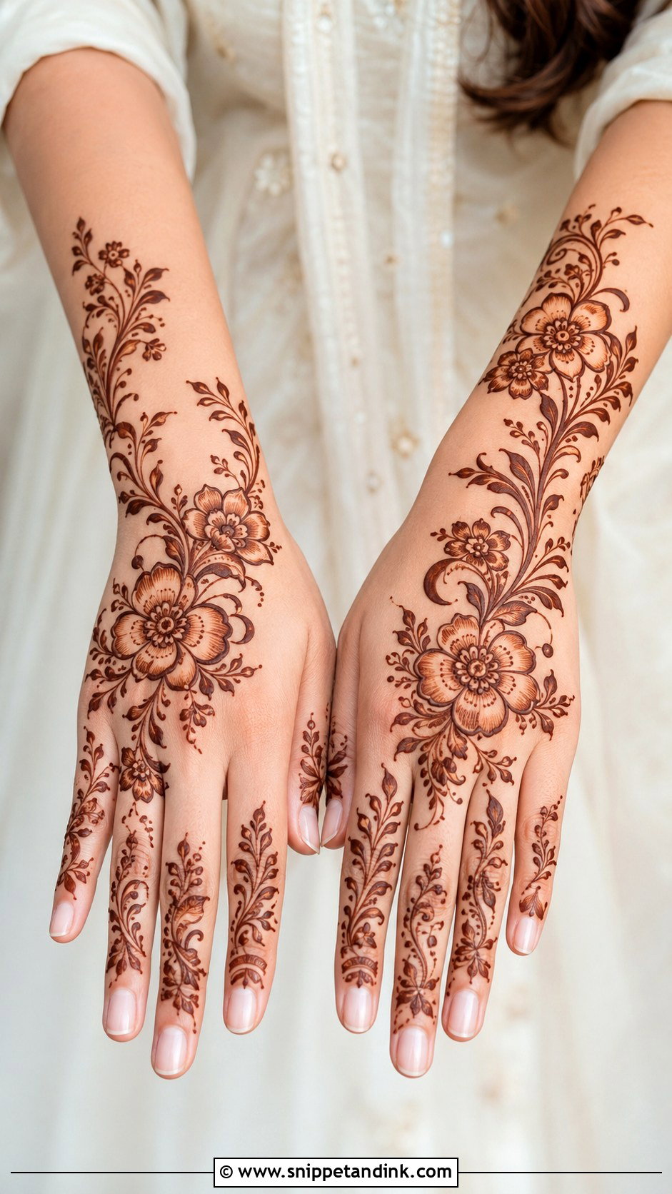 Simple Stylish Floral Mehndi Design - Snippet and Ink - 35 Simple Stylish Mehndi Designs