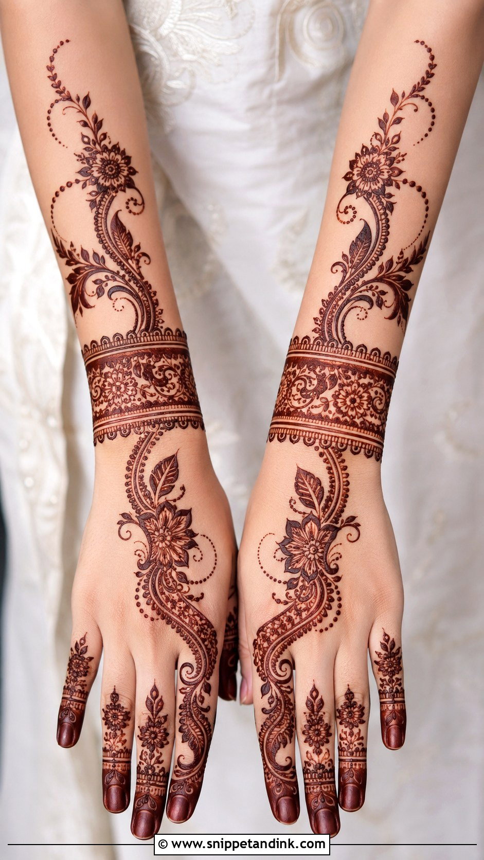 Simple Stylish Forearm Mehndi Design - Snippet and Ink - 35 Simple Stylish Mehndi Designs