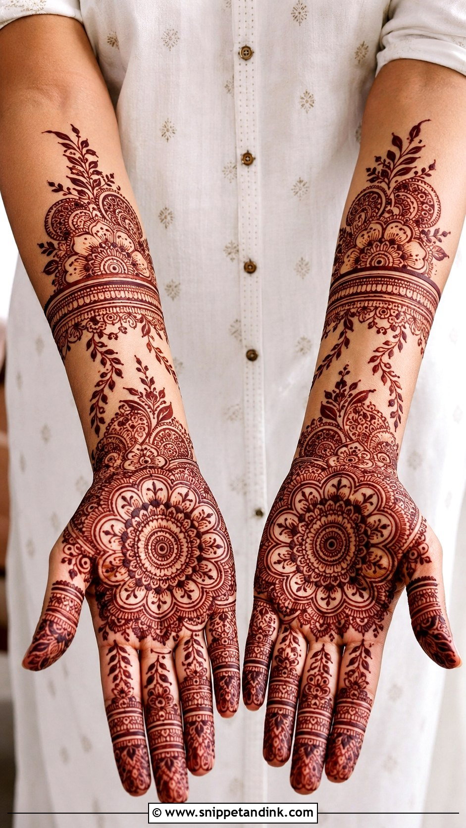 Simple Stylish Full Hand Mehndi Design - Snippet and Ink - 35 Simple Stylish Mehndi Designs