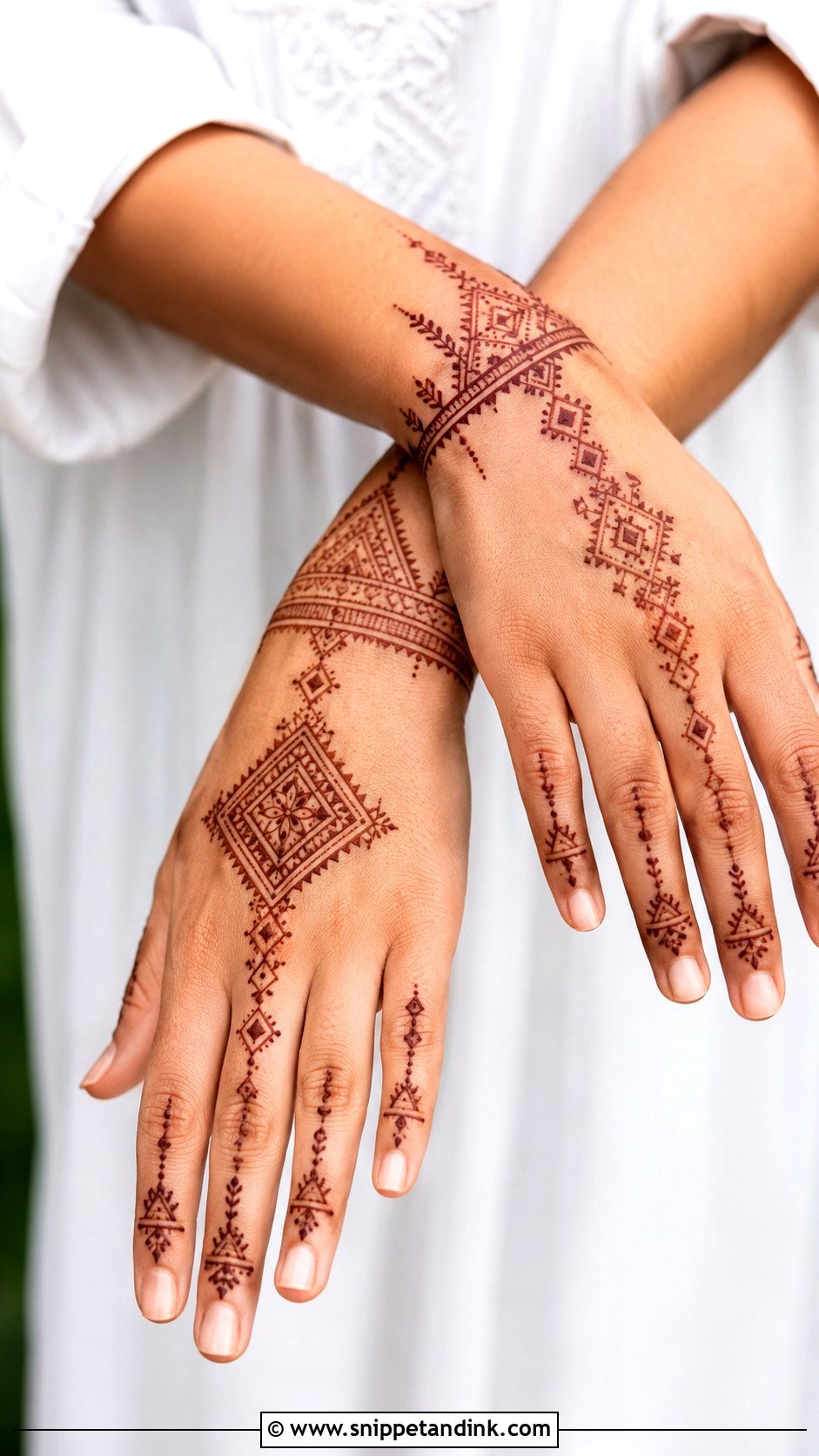 Simple Stylish Geometric Mehndi Design - Snippet and Ink - 35 Simple Stylish Mehndi Designs