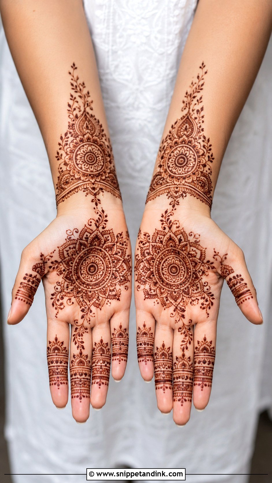 Simple Stylish Matching Hands Mehndi Design - Snippet and Ink - 35 Simple Stylish Mehndi Designs