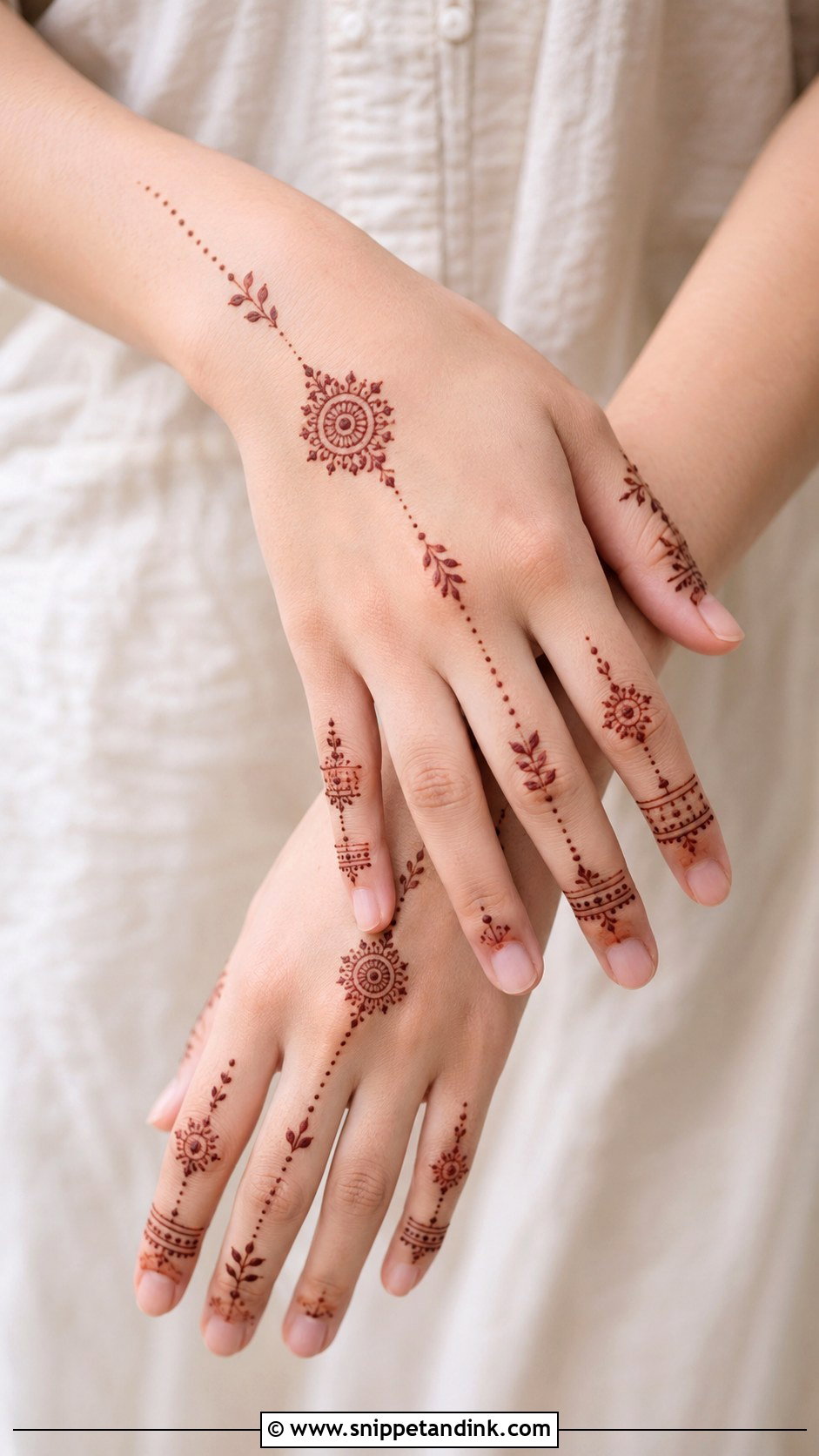 Simple Stylish Minimal Mehndi Design - Snippet and Ink - 35 Simple Stylish Mehndi Designs