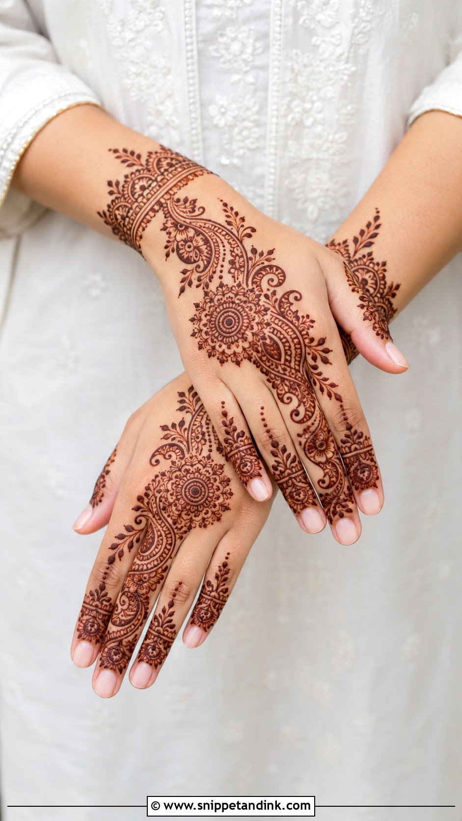Simple Stylish Wedding Guest Mehndi Design - Snippet and Ink - 35 Simple Stylish Mehndi Designs