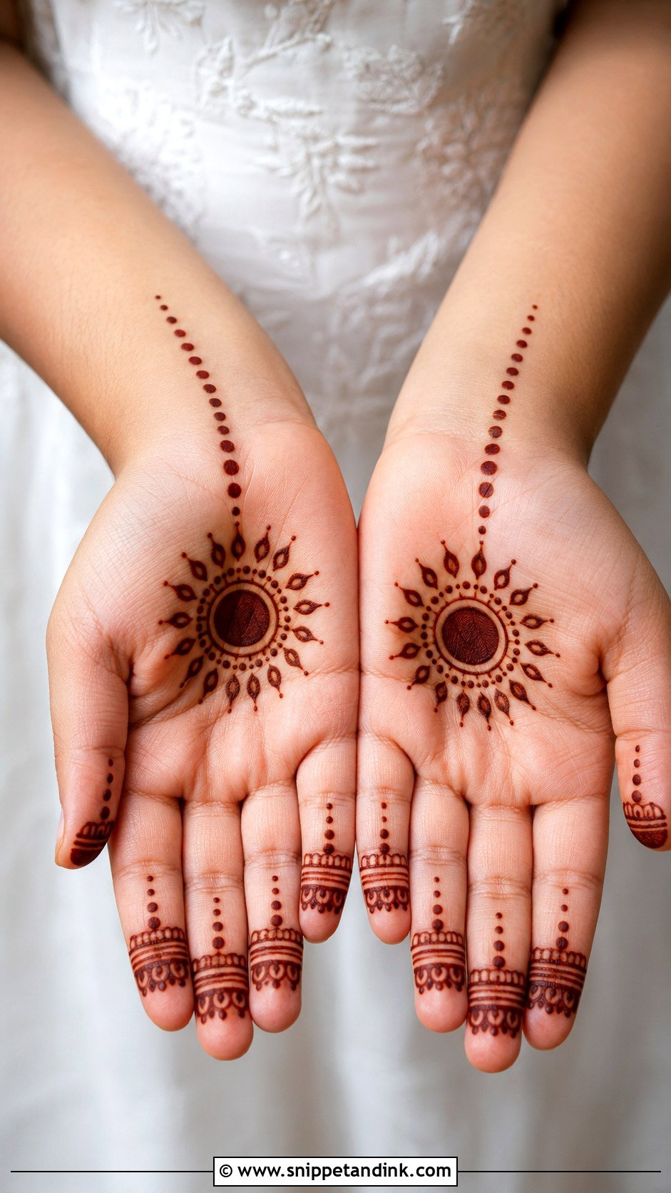 Simple Sun Mehndi Design For Kids - Snippet and Ink - 30 Very Simple Mehndi Designs for Kids