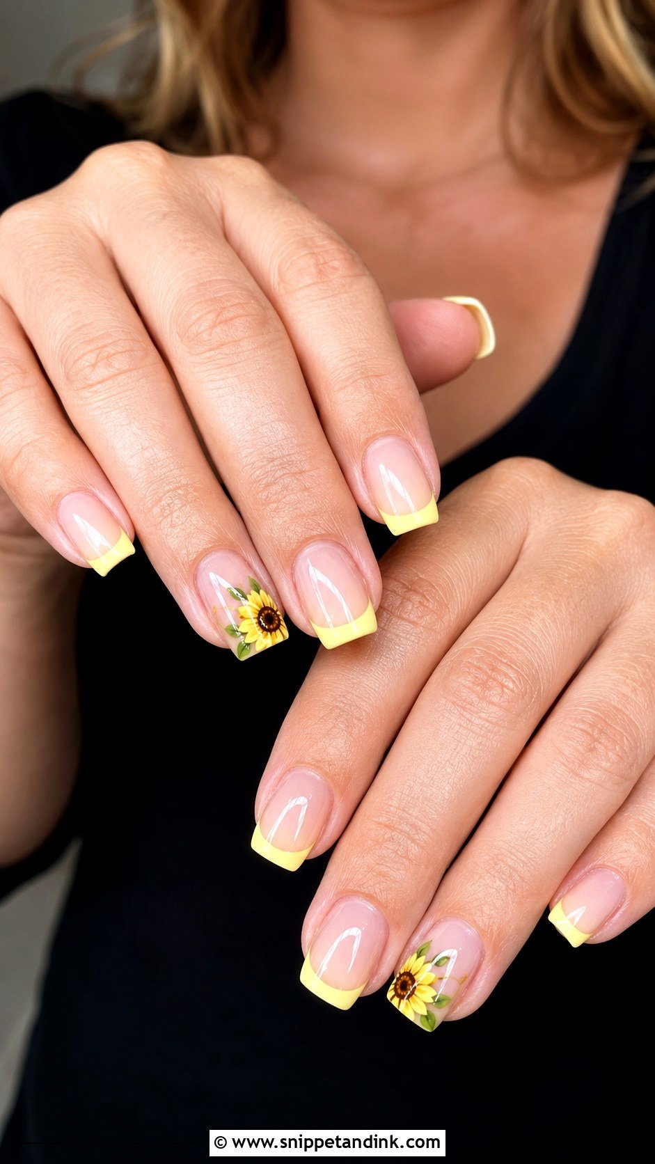 Simple Sunflower Wedding Nails - Snippet and Ink - 20 Sunflower Wedding Nails