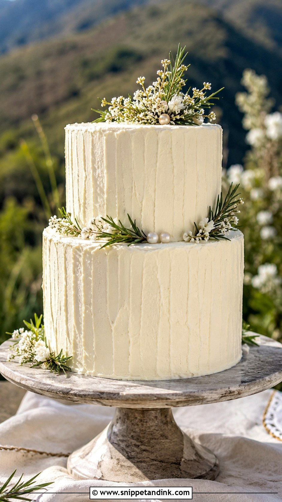 Simple Textured Wedding Cake - Snippet and Ink - 20 Unique Simple Cake Designs for Wedding
