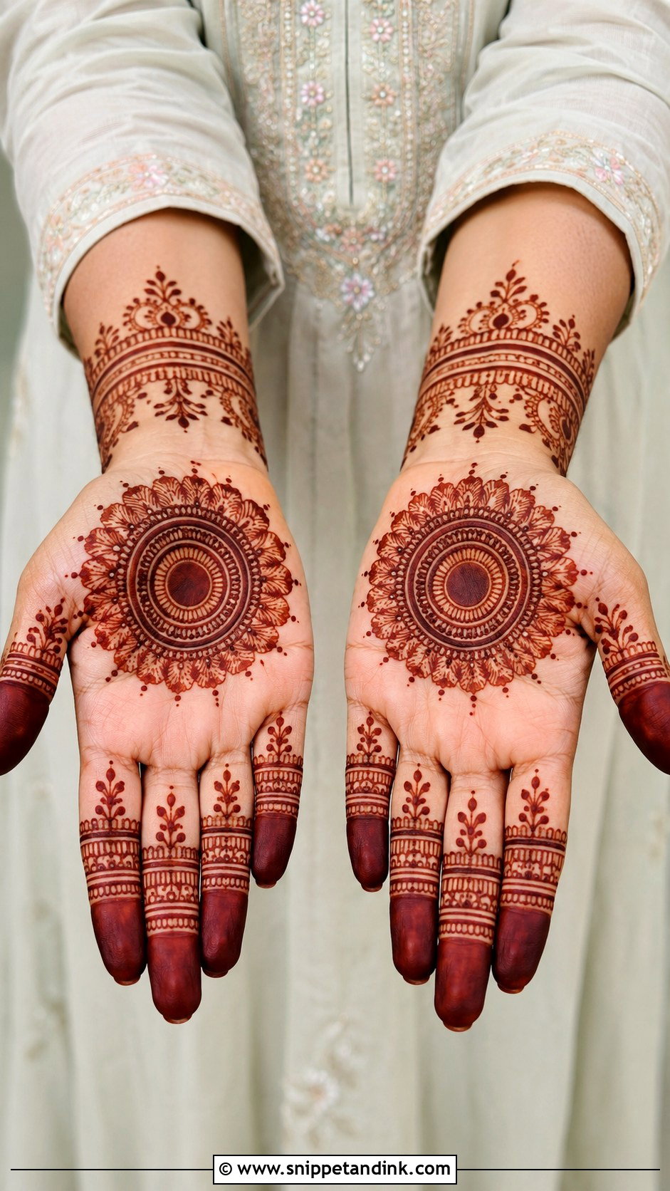 Simple Tikki Mehndi Design - Snippet and Ink - 35 Simplest Mehndi Designs