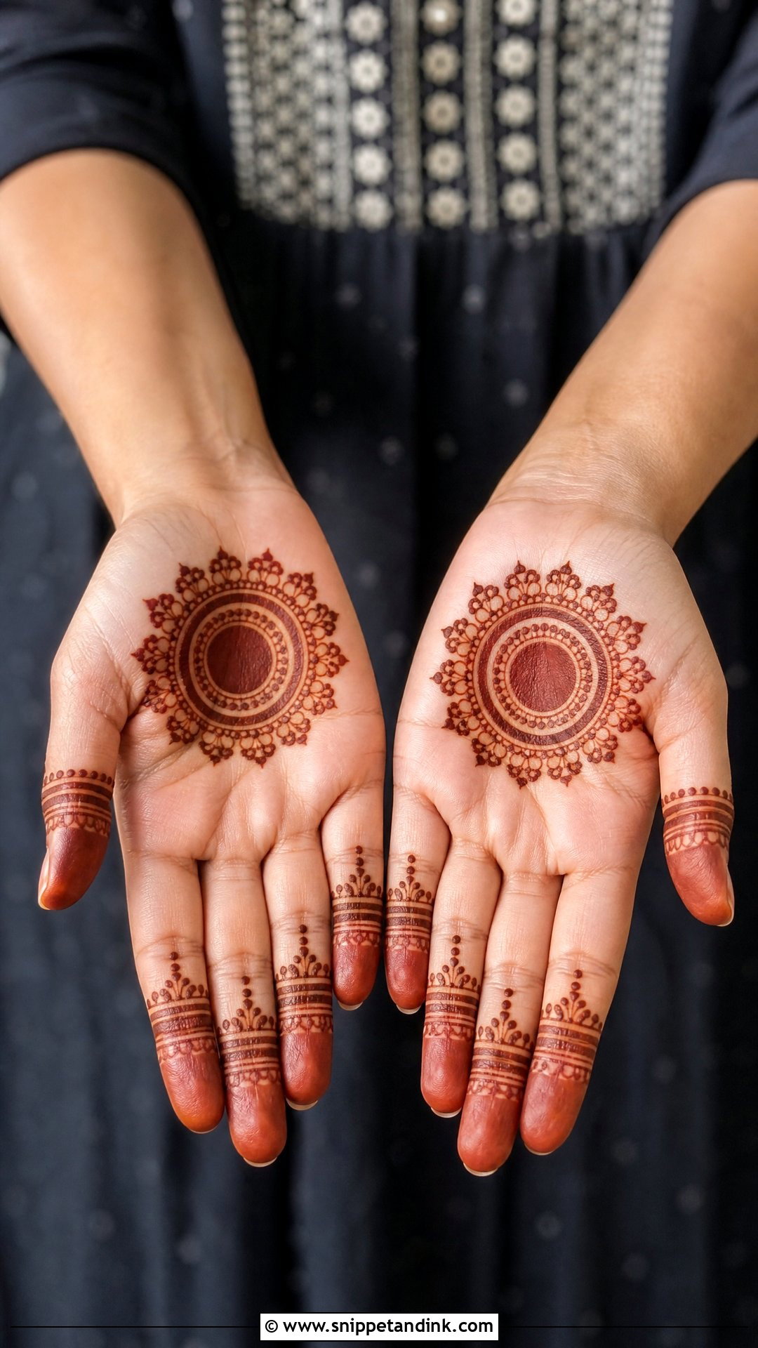 Simple Tikki Mehndi Design - Snippet and Ink - 35 Very Simple Mehndi Designs