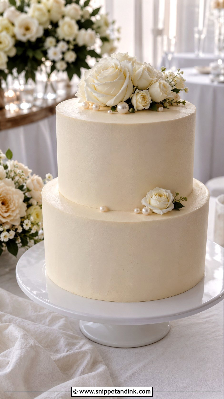 Simple Two Tier Wedding Cake - Snippet and Ink - 20 Unique Simple Cake Designs for Wedding