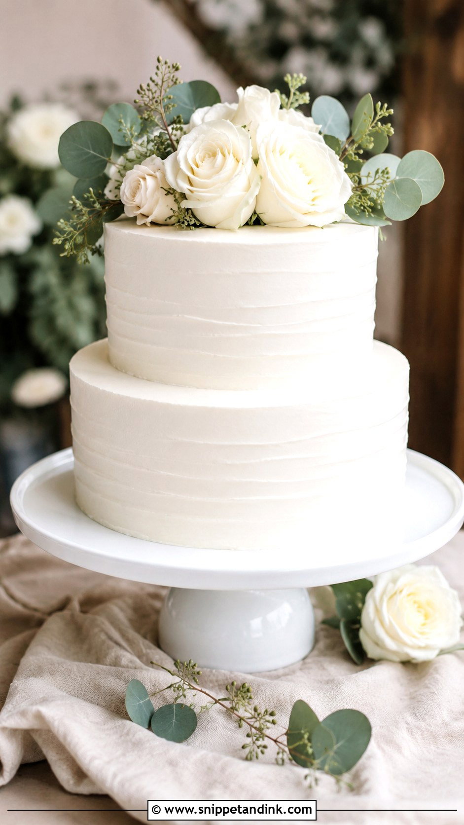 Simple Two Tier Wedding Cake - Snippet and Ink - 30 Simple Unique Wedding Cake Ideas